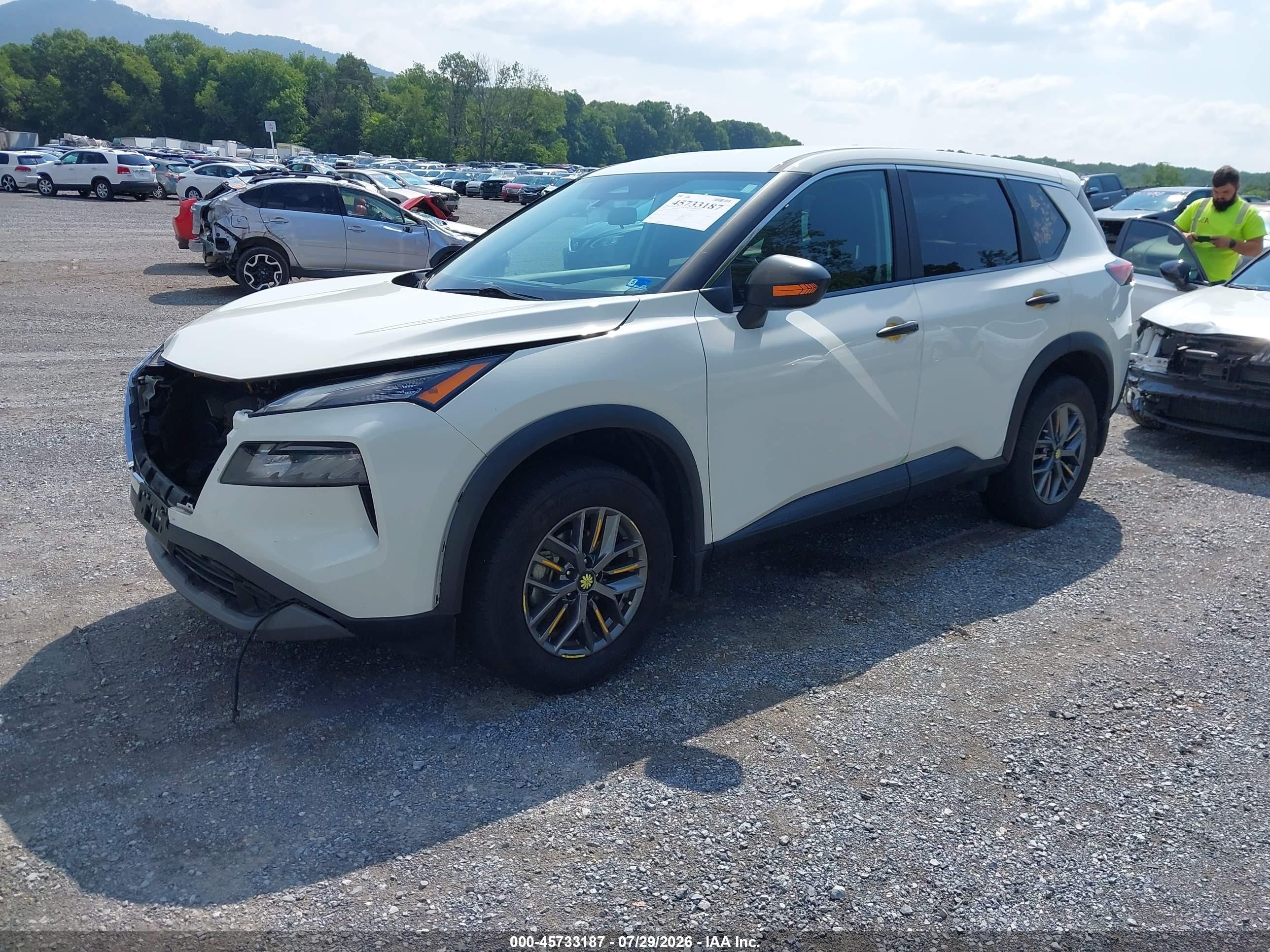 2023 Nissan Rogue S Intelligent Awd White vin: 5N1BT3AB3PC823026