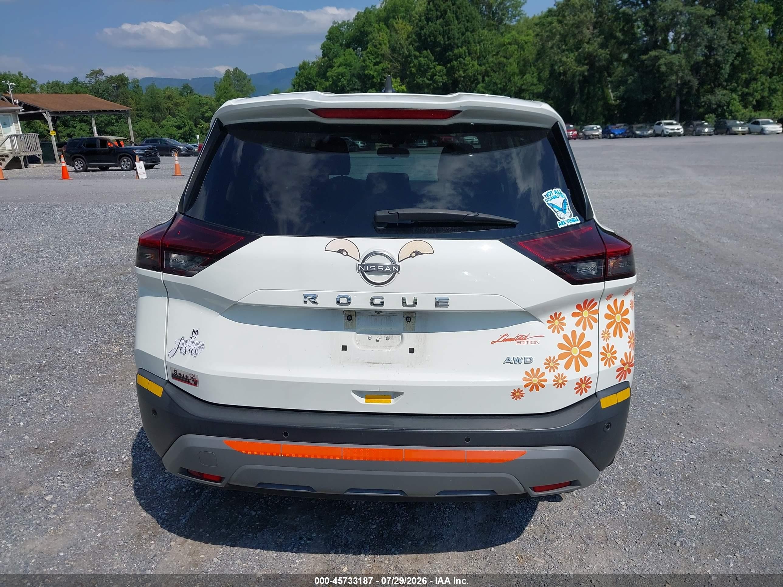 2023 Nissan Rogue S Intelligent Awd White vin: 5N1BT3AB3PC823026