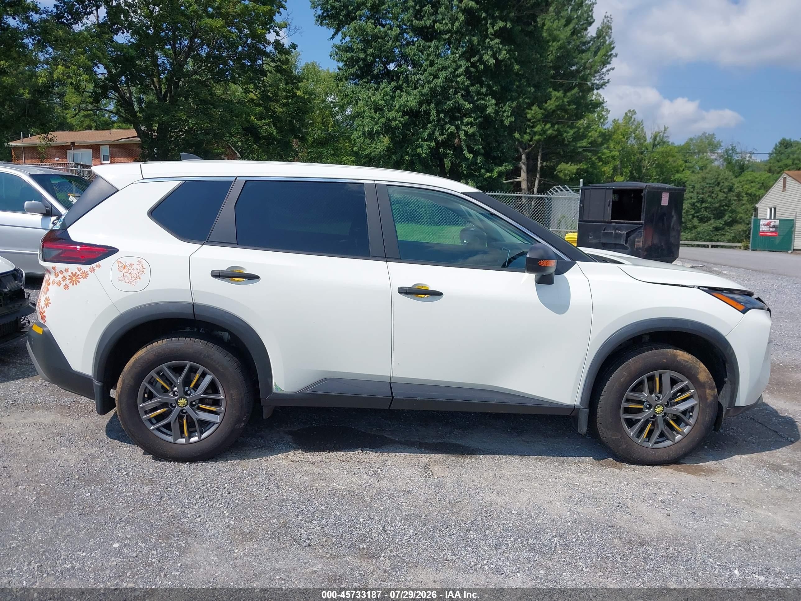 2023 Nissan Rogue S Intelligent Awd White vin: 5N1BT3AB3PC823026