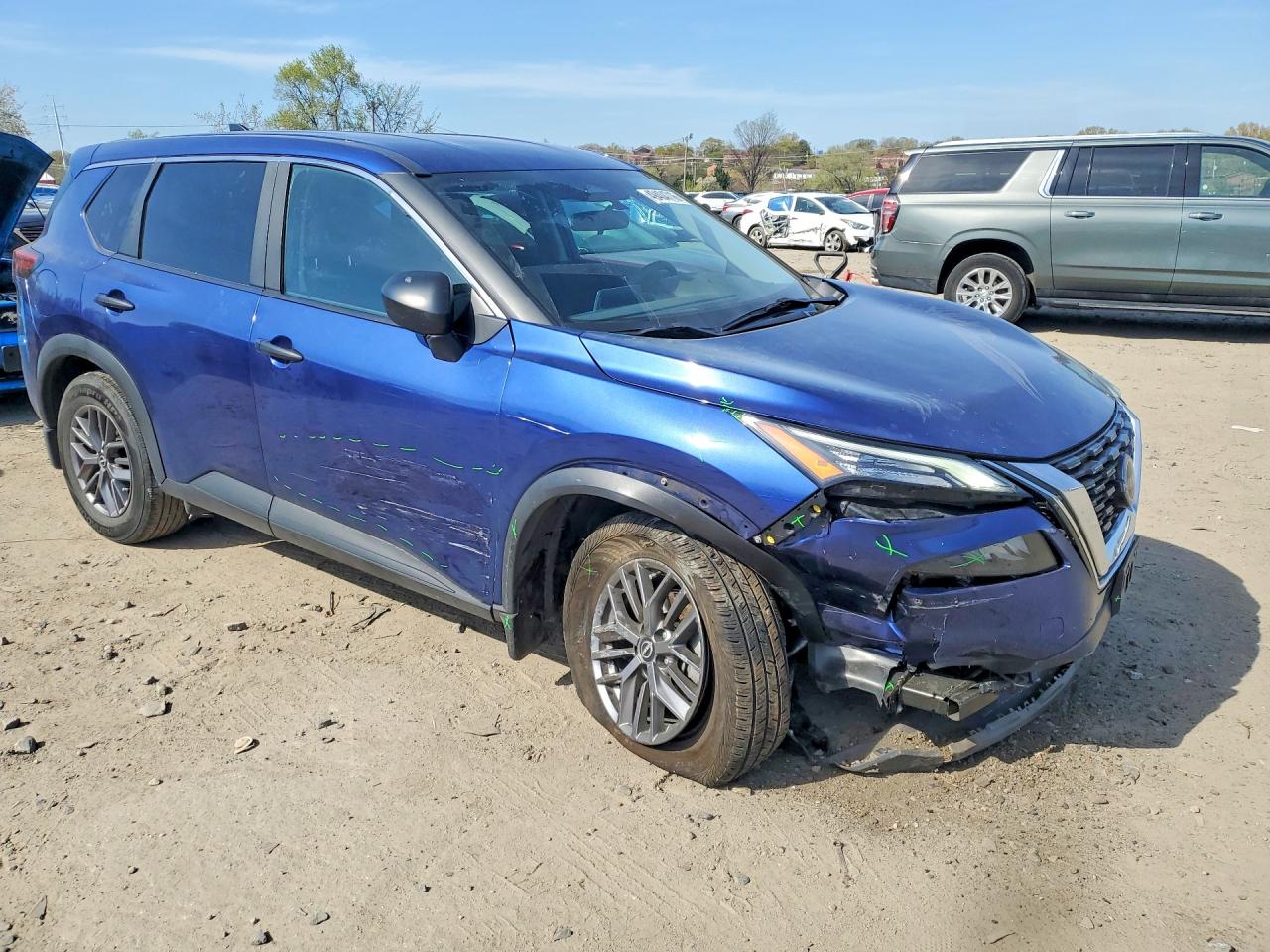 2023 Nissan Rogue S Синий vin: 5N1BT3AB6PC943273