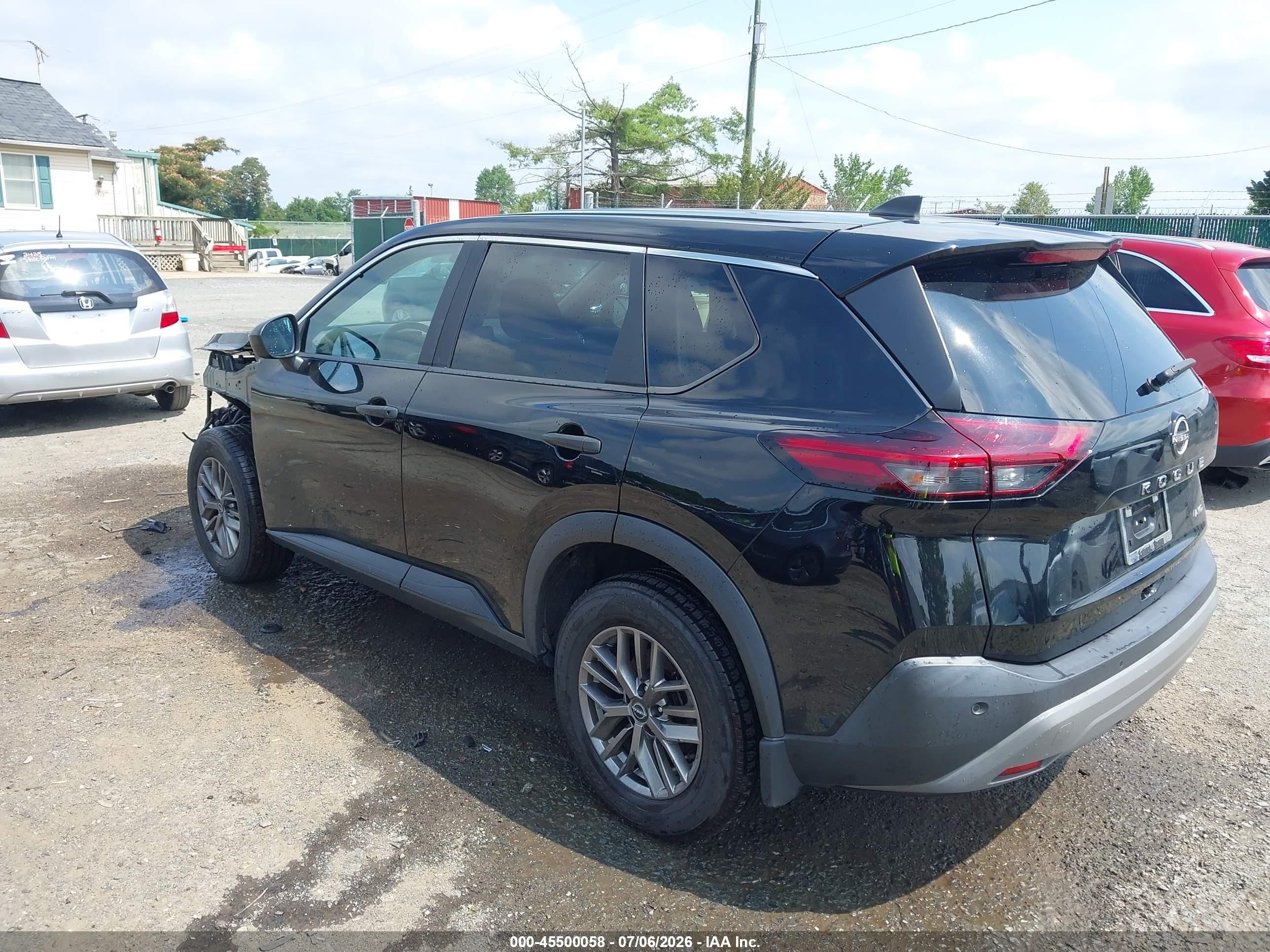 2023 Nissan Rogue S Intelligent Awd Черный vin: 5N1BT3AB8PC823233