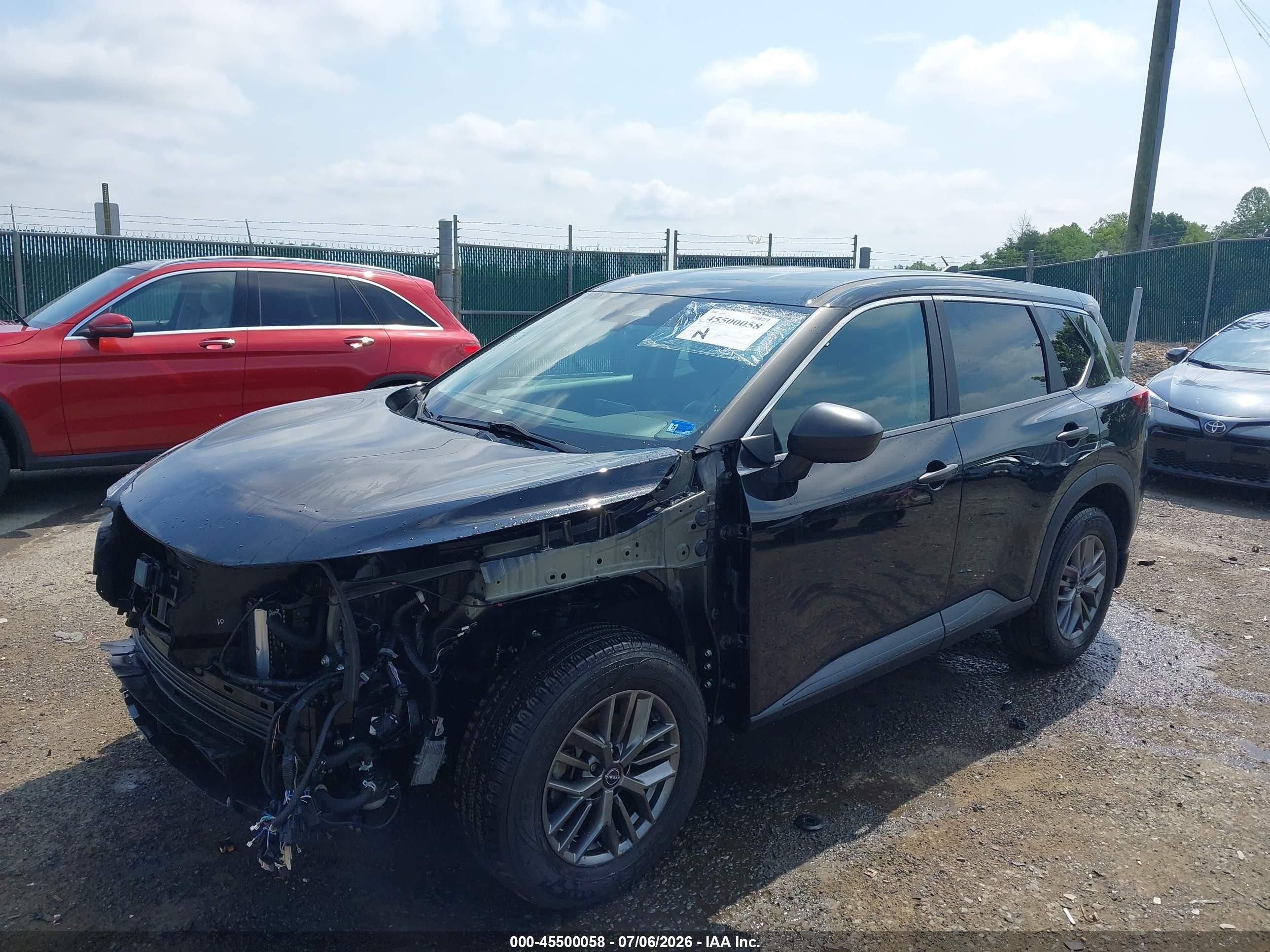 2023 Nissan Rogue S Intelligent Awd Черный vin: 5N1BT3AB8PC823233