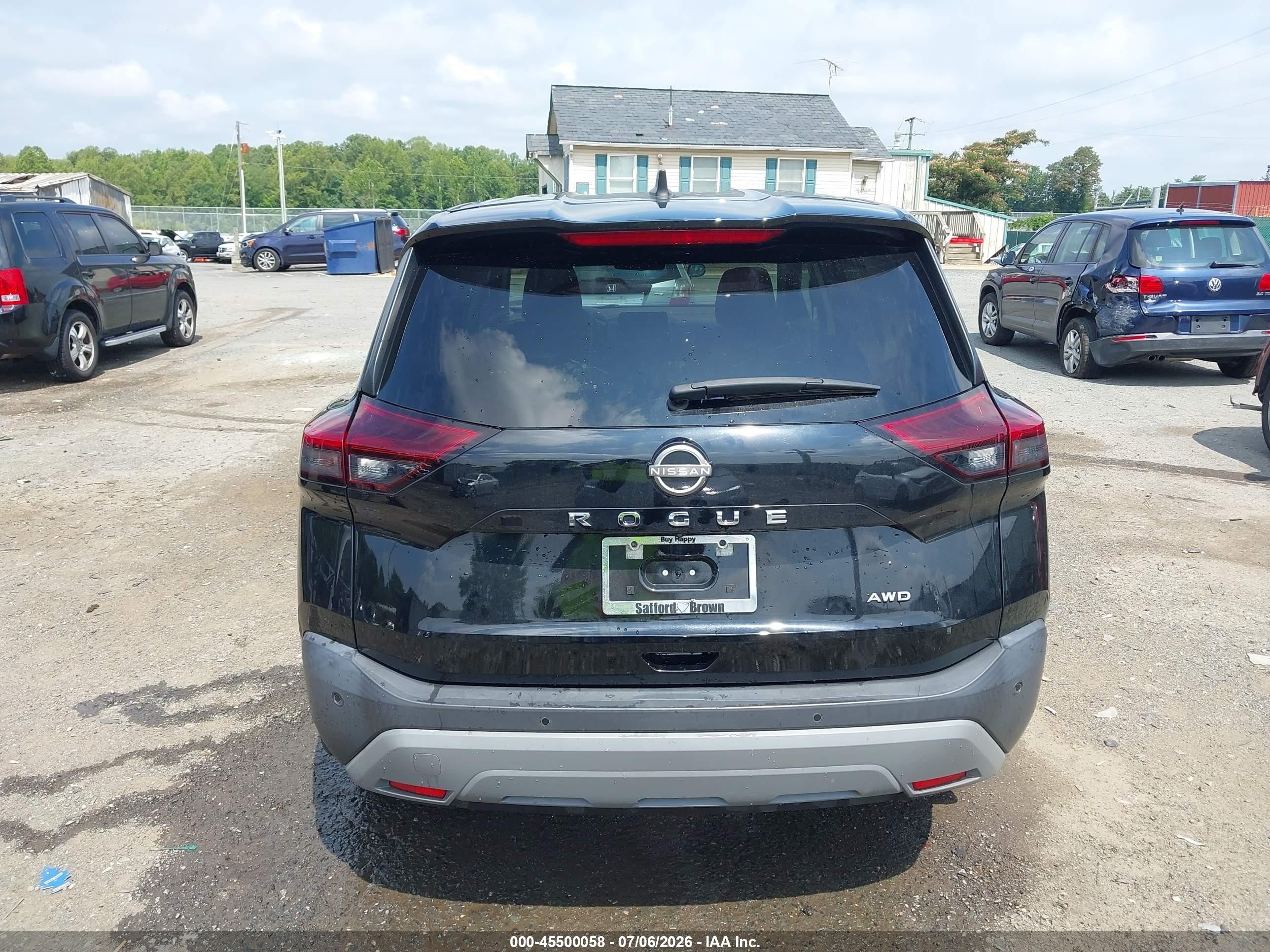 2023 Nissan Rogue S Intelligent Awd Черный vin: 5N1BT3AB8PC823233