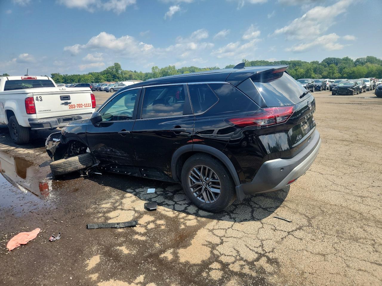 2023 Nissan Rogue S Черный vin: 5N1BT3ABXPC684710