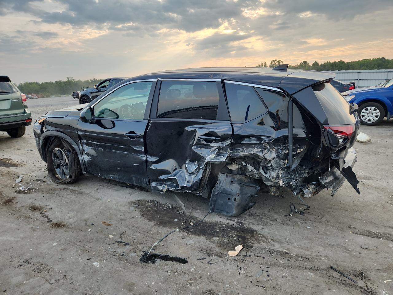 2025 Nissan Rogue Sv Black vin: 5N1BT3BA1SC795581 Damage: Left Rear Door, Severe Damage, Replacement Required