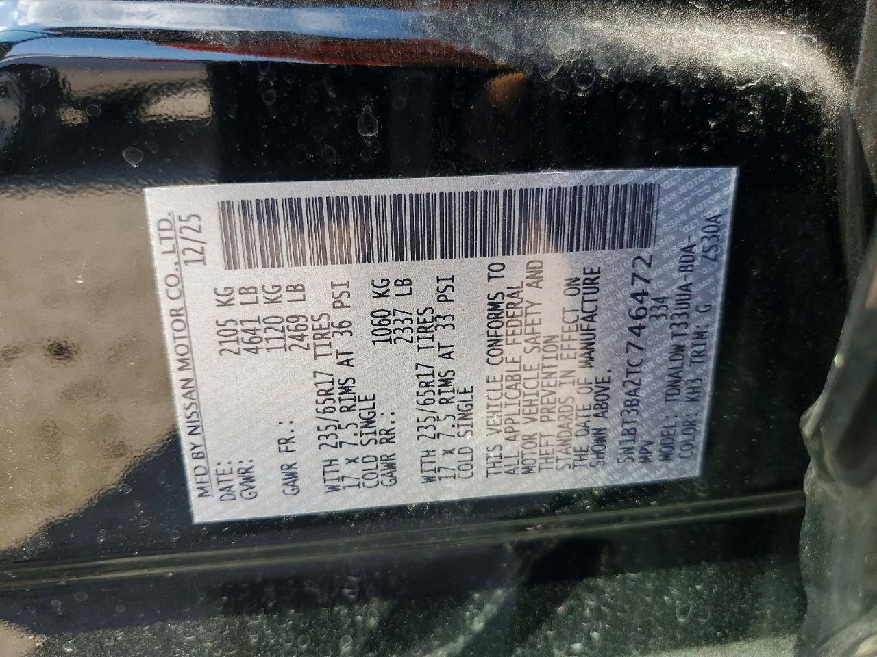 2026 Nissan Rogue Sv Black vin: 5N1BT3BA2TC746472