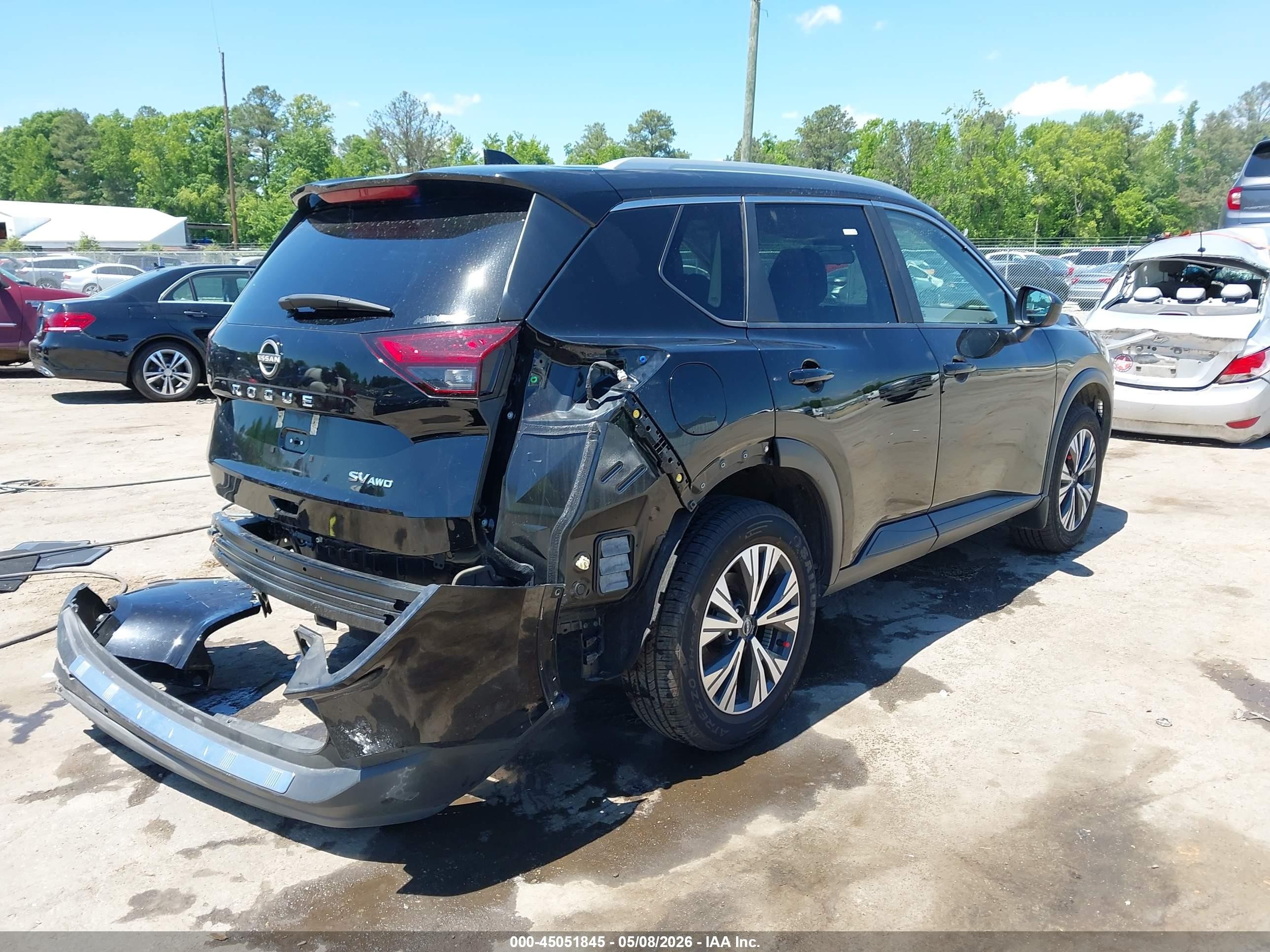 2023 Nissan Rogue Sv Intelligent Awd Черный vin: 5N1BT3BB5PC779822