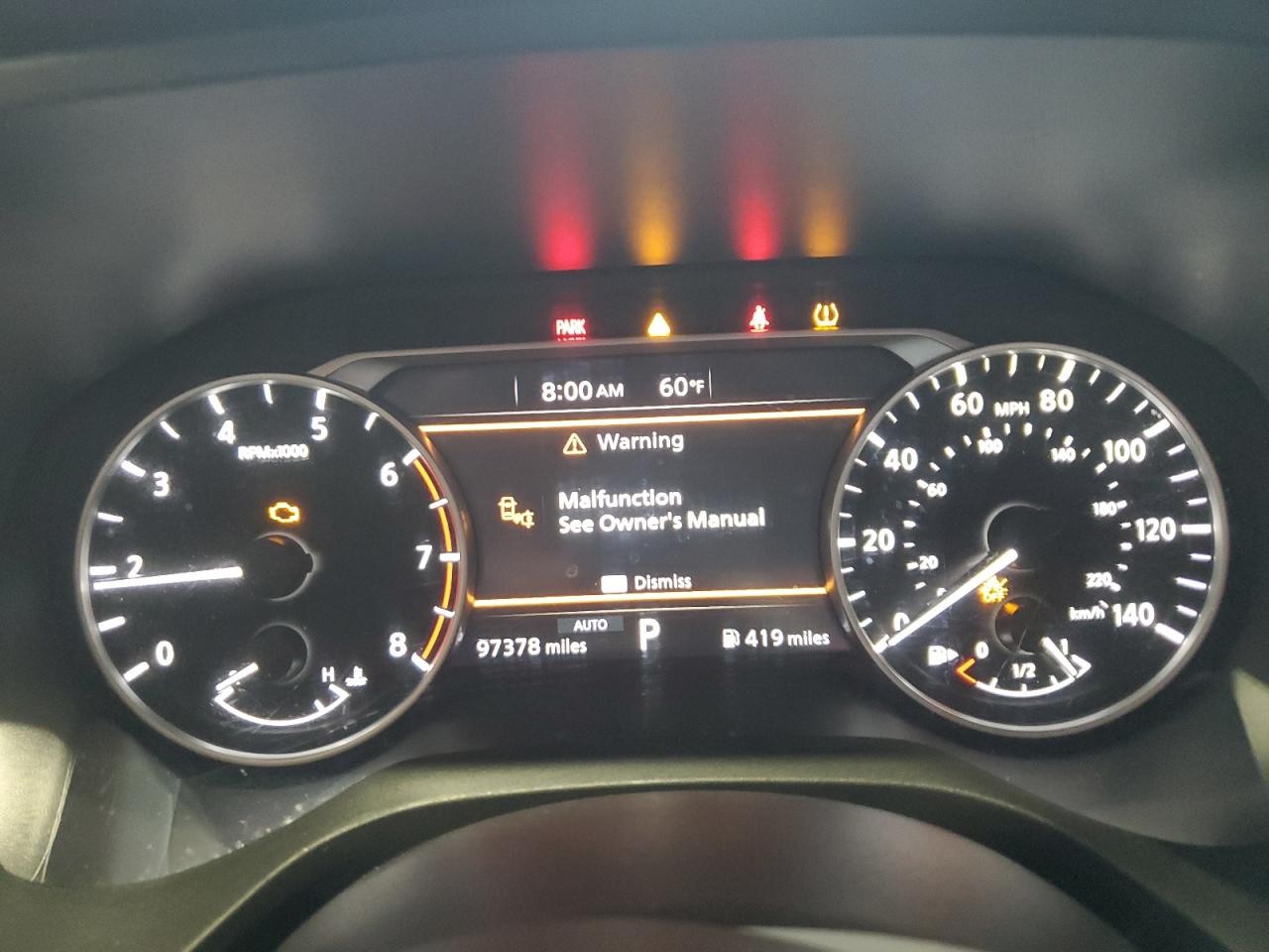 2023 Nissan Rogue Sv Black vin: 5N1BT3BB7PC834898 Damage: Warning Light - Engine, On, Unacceptable