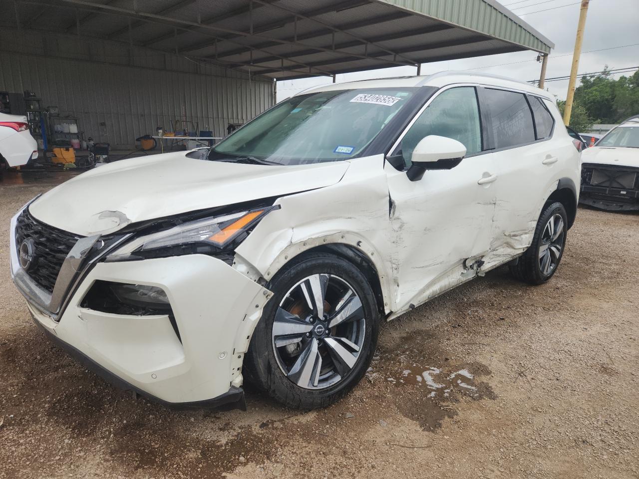 2023 Nissan Rogue Sl White vin: 5N1BT3CB1PC784255 Damage: Suspension, Inoperable, Repair Required