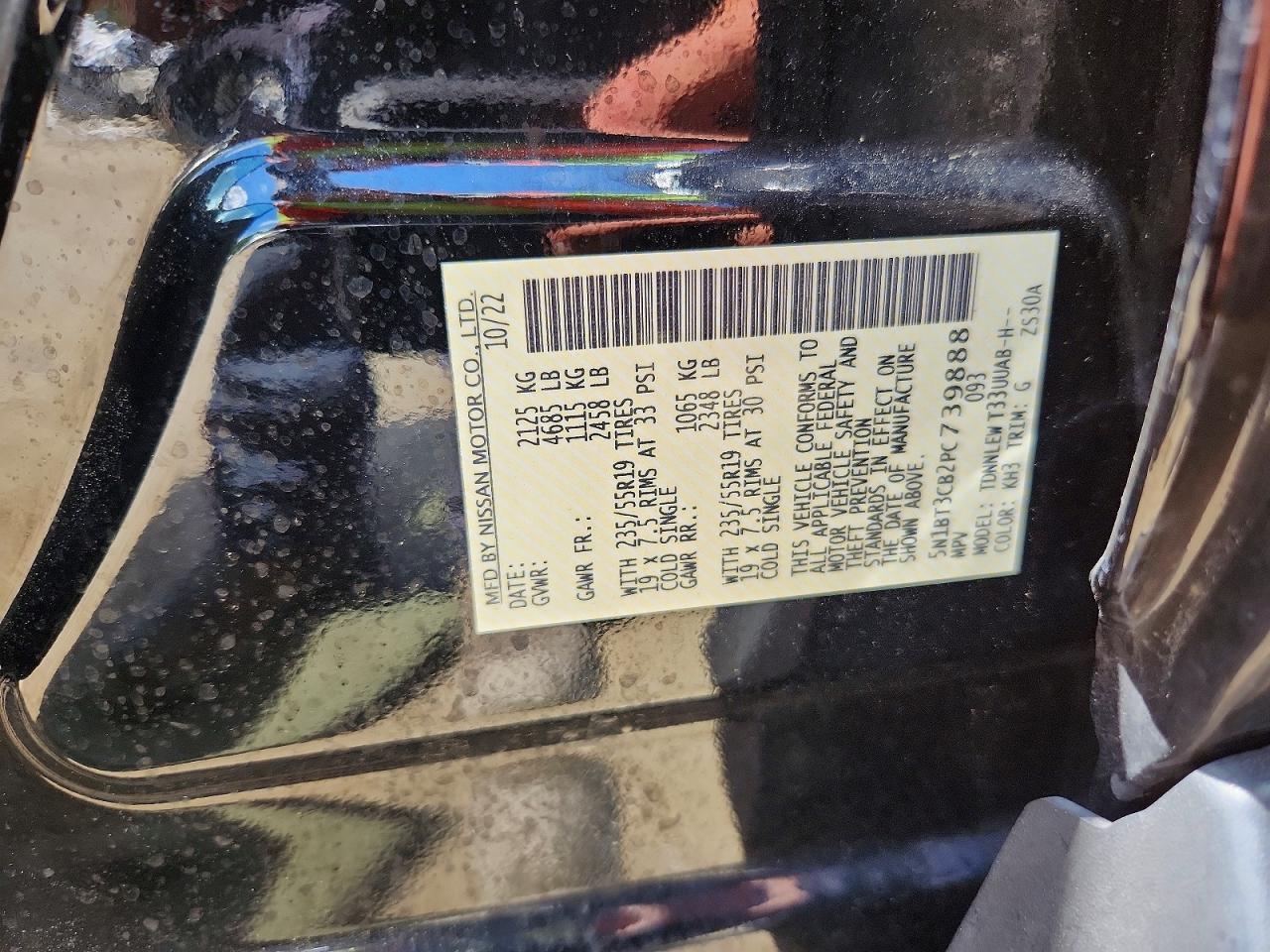 2023 Nissan Rogue Sl Black vin: 5N1BT3CB2PC739888