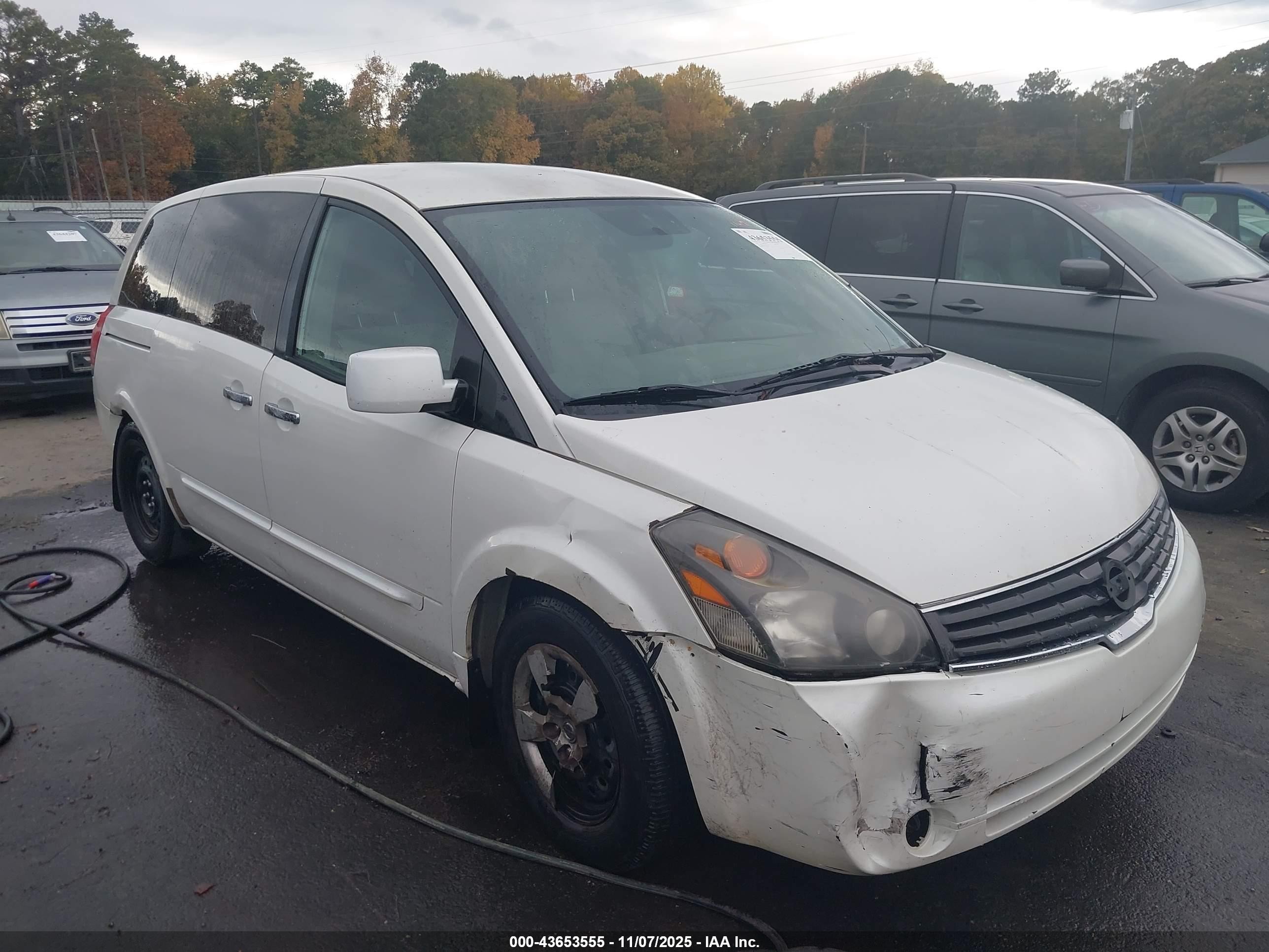 2007 Nissan Quest 3.5 Белый vin: 5N1BV28U07N121861