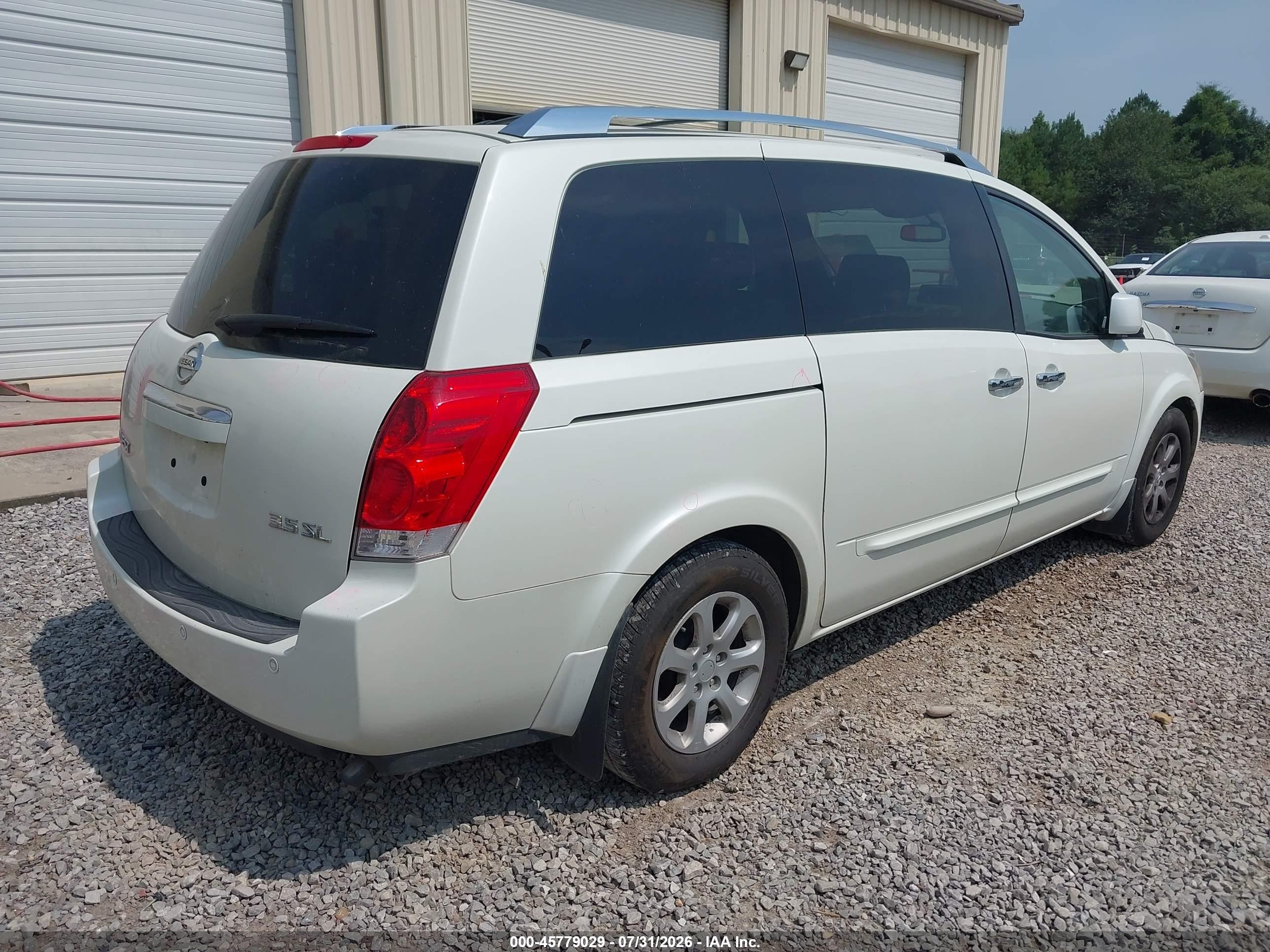 2009 Nissan Quest 3.5 Sl White vin: 5N1BV28U09N107428