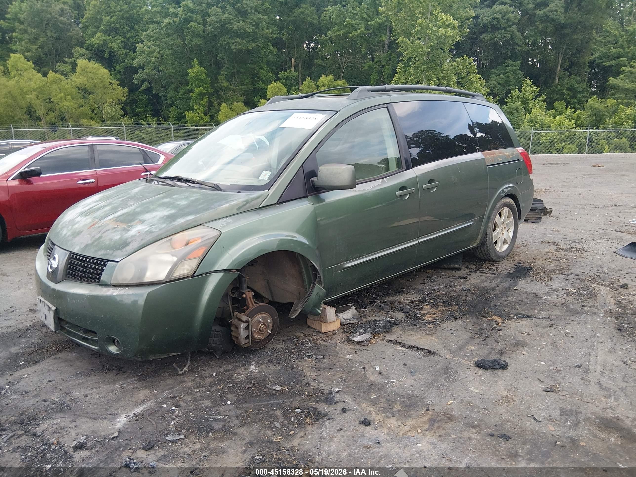 2004 Nissan Quest 3.5 Se Green vin: 5N1BV28U14N303564