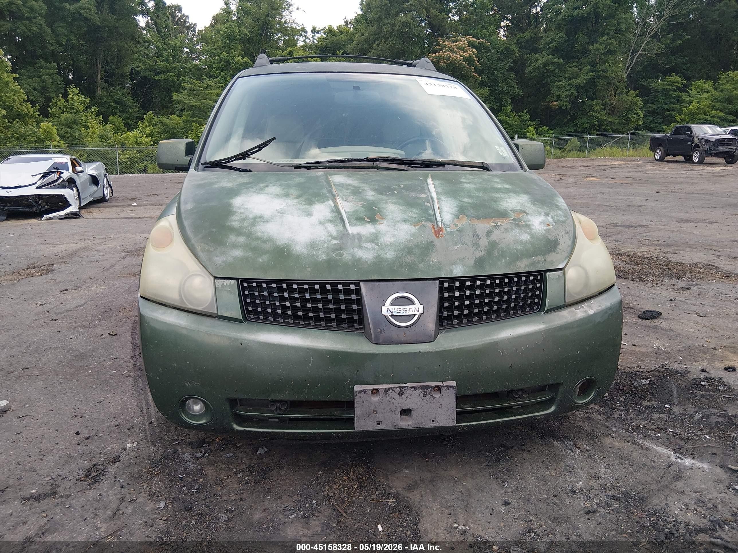 2004 Nissan Quest 3.5 Se Green vin: 5N1BV28U14N303564