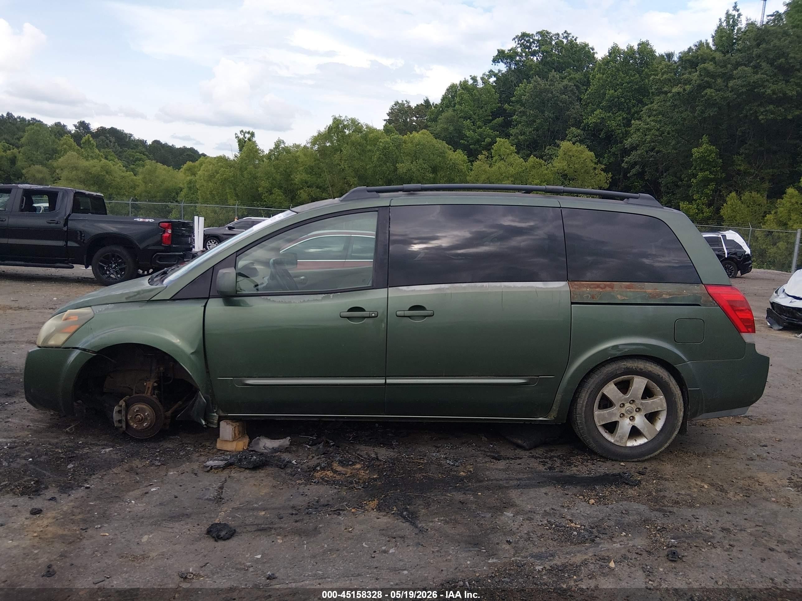 2004 Nissan Quest 3.5 Se Green vin: 5N1BV28U14N303564