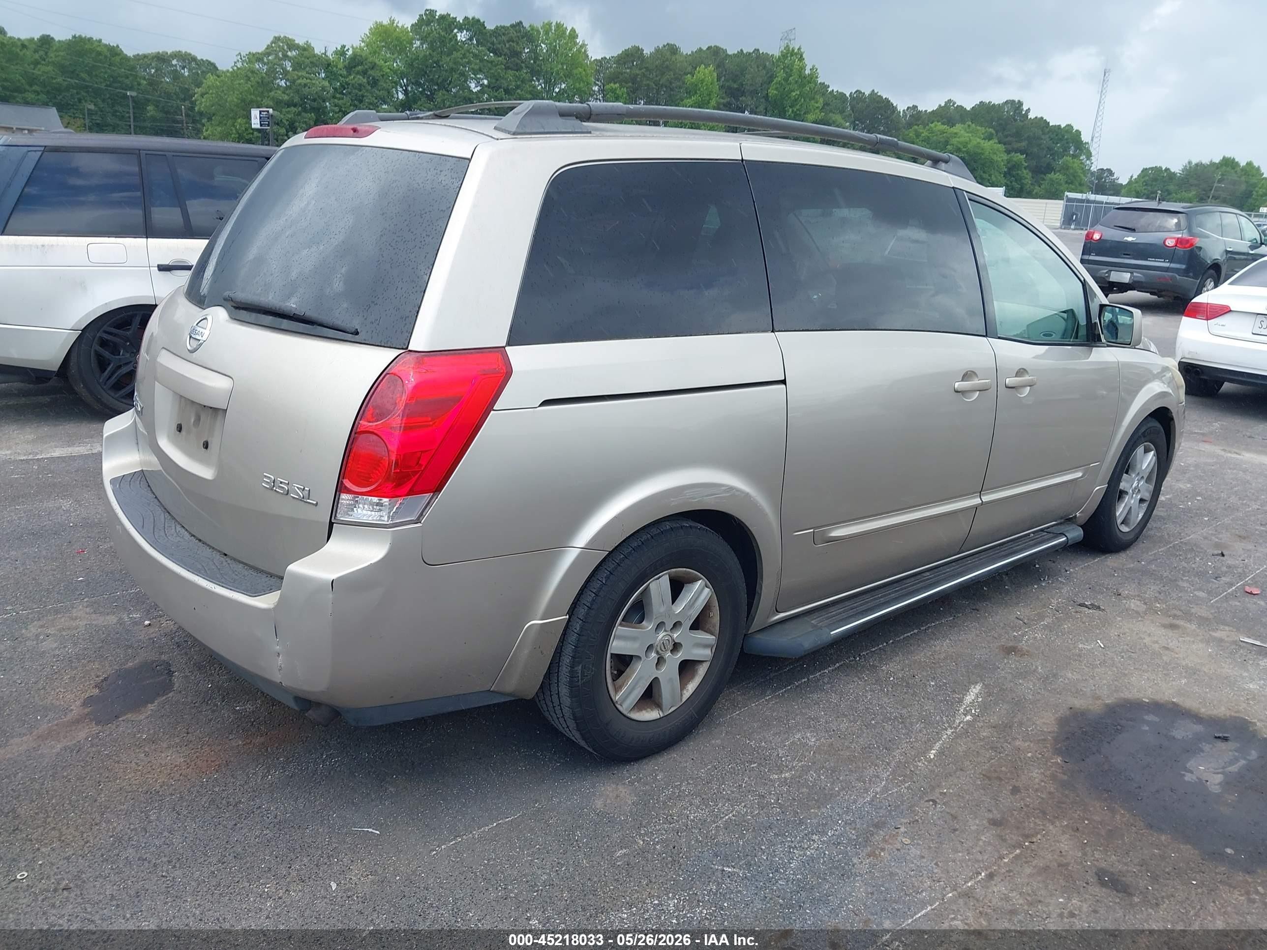 2004 Nissan Quest 3.5 Sl Gray vin: 5N1BV28U14N320963