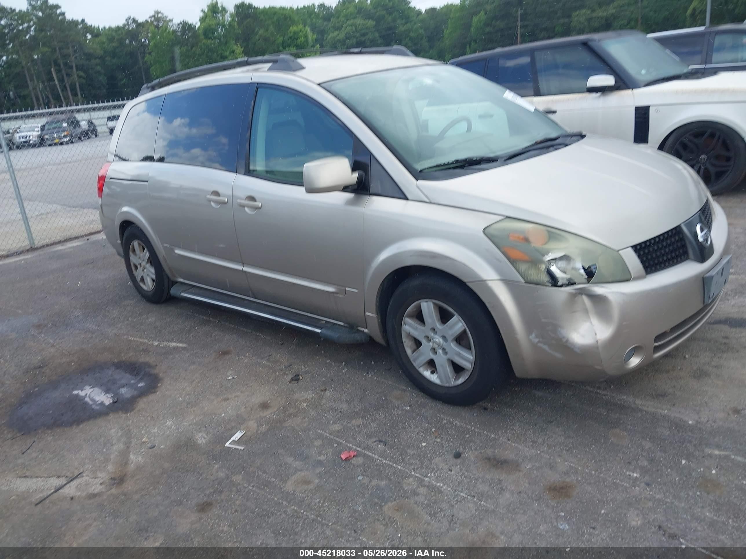 2004 Nissan Quest 3.5 Sl Gray vin: 5N1BV28U14N320963