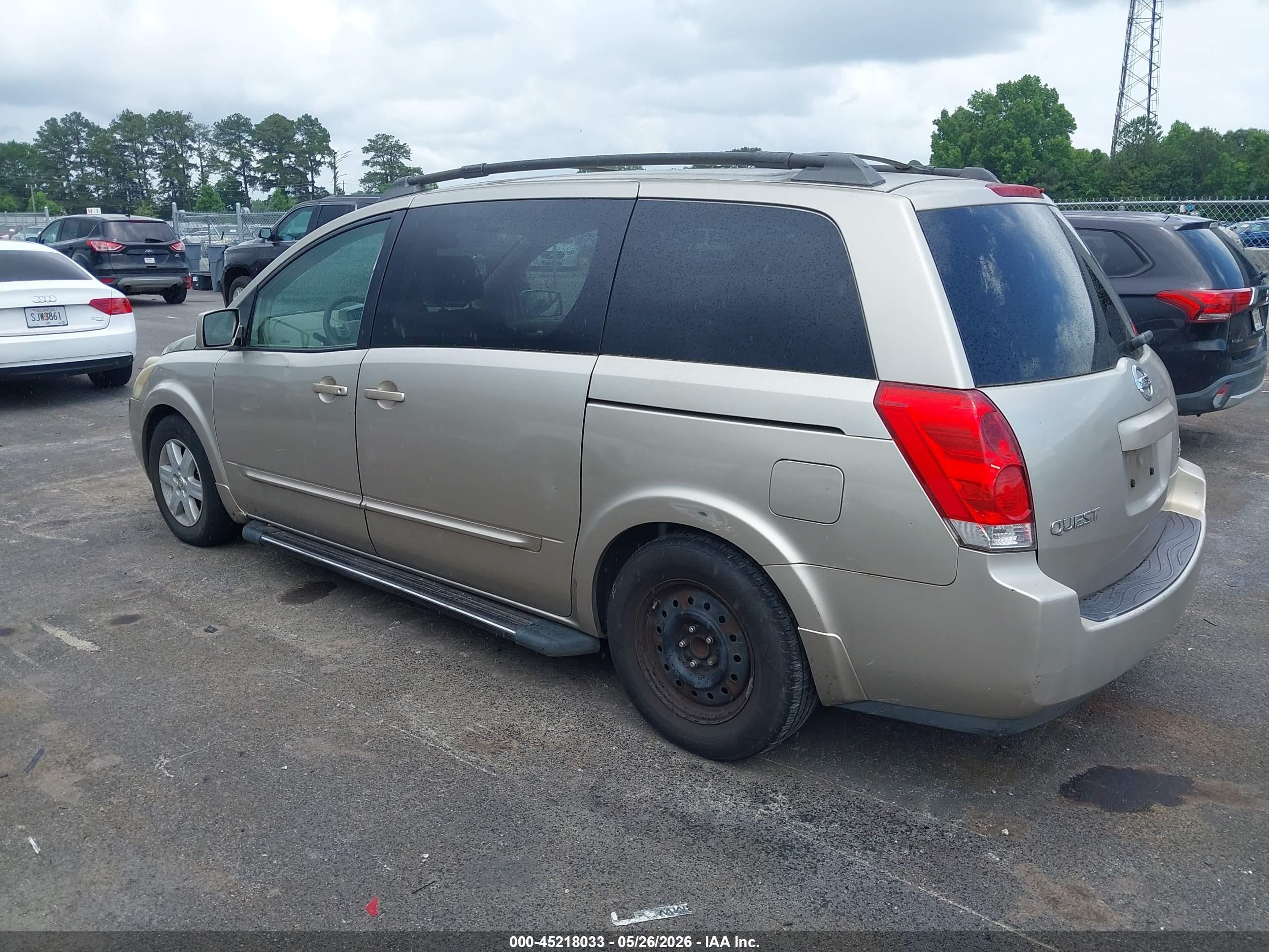 2004 Nissan Quest 3.5 Sl Gray vin: 5N1BV28U14N320963