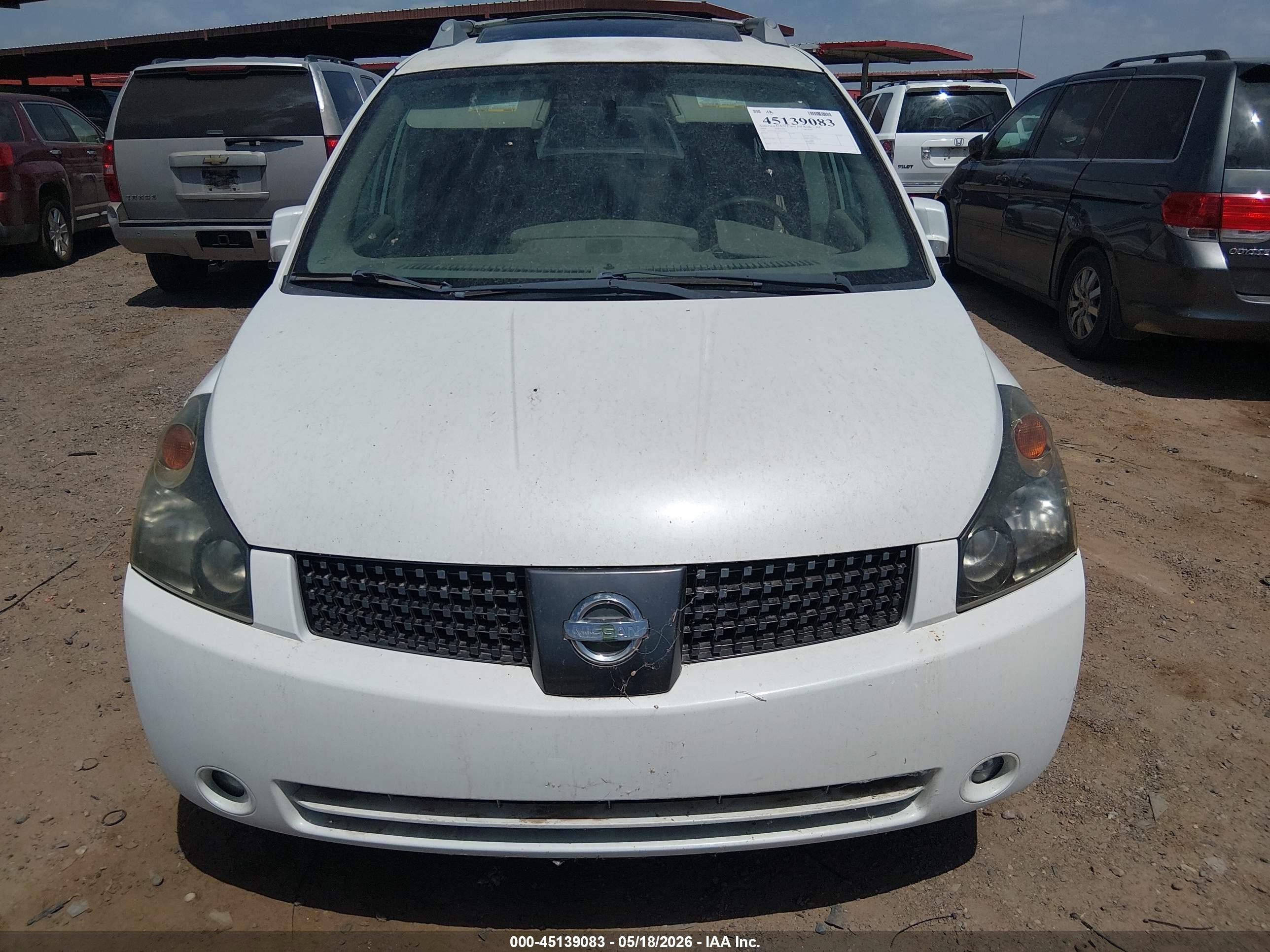 2004 Nissan Quest 3.5 Se White vin: 5N1BV28U14N353090