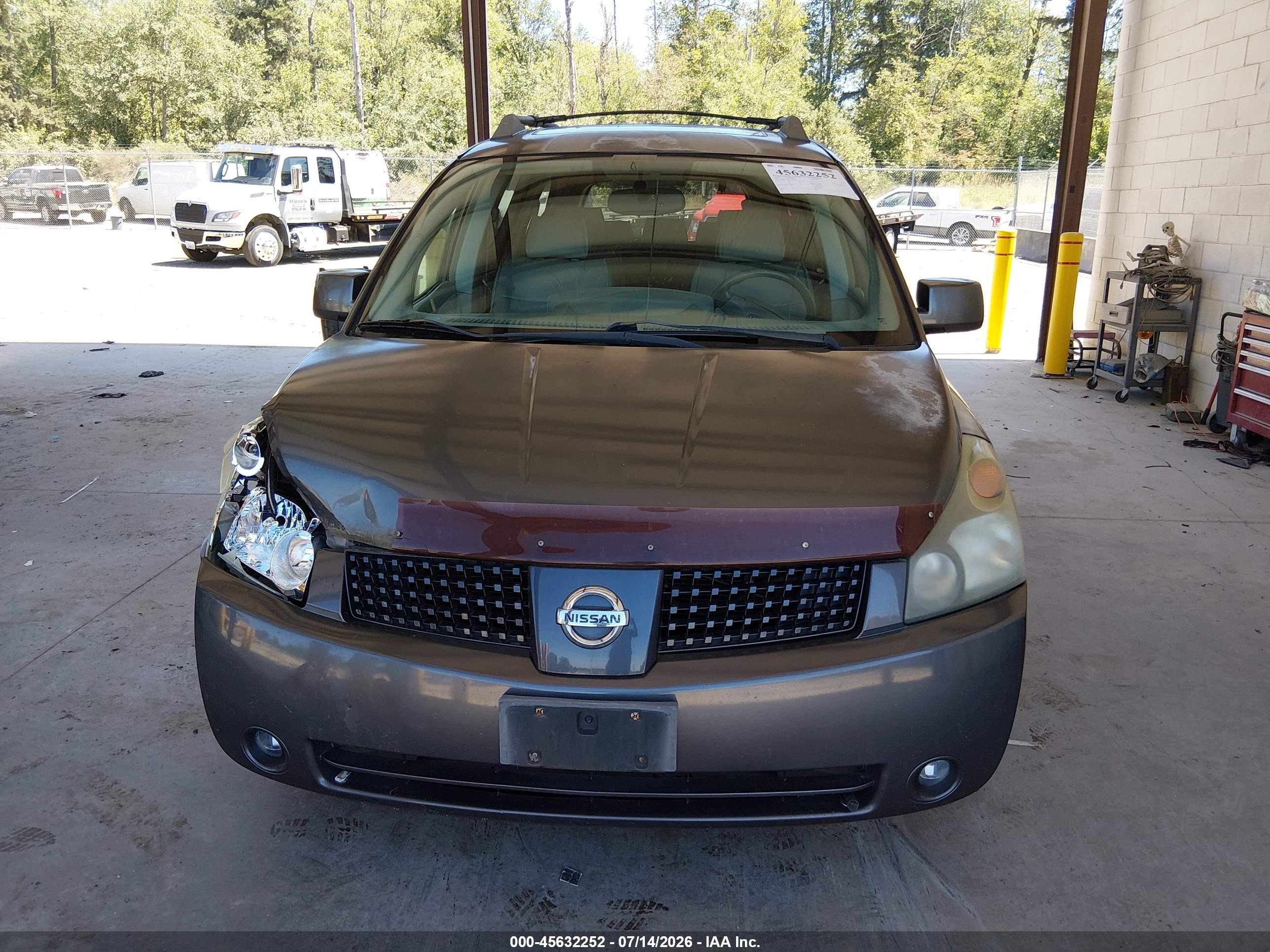 2005 Nissan Quest 3.5 Se Gray vin: 5N1BV28U15N110932