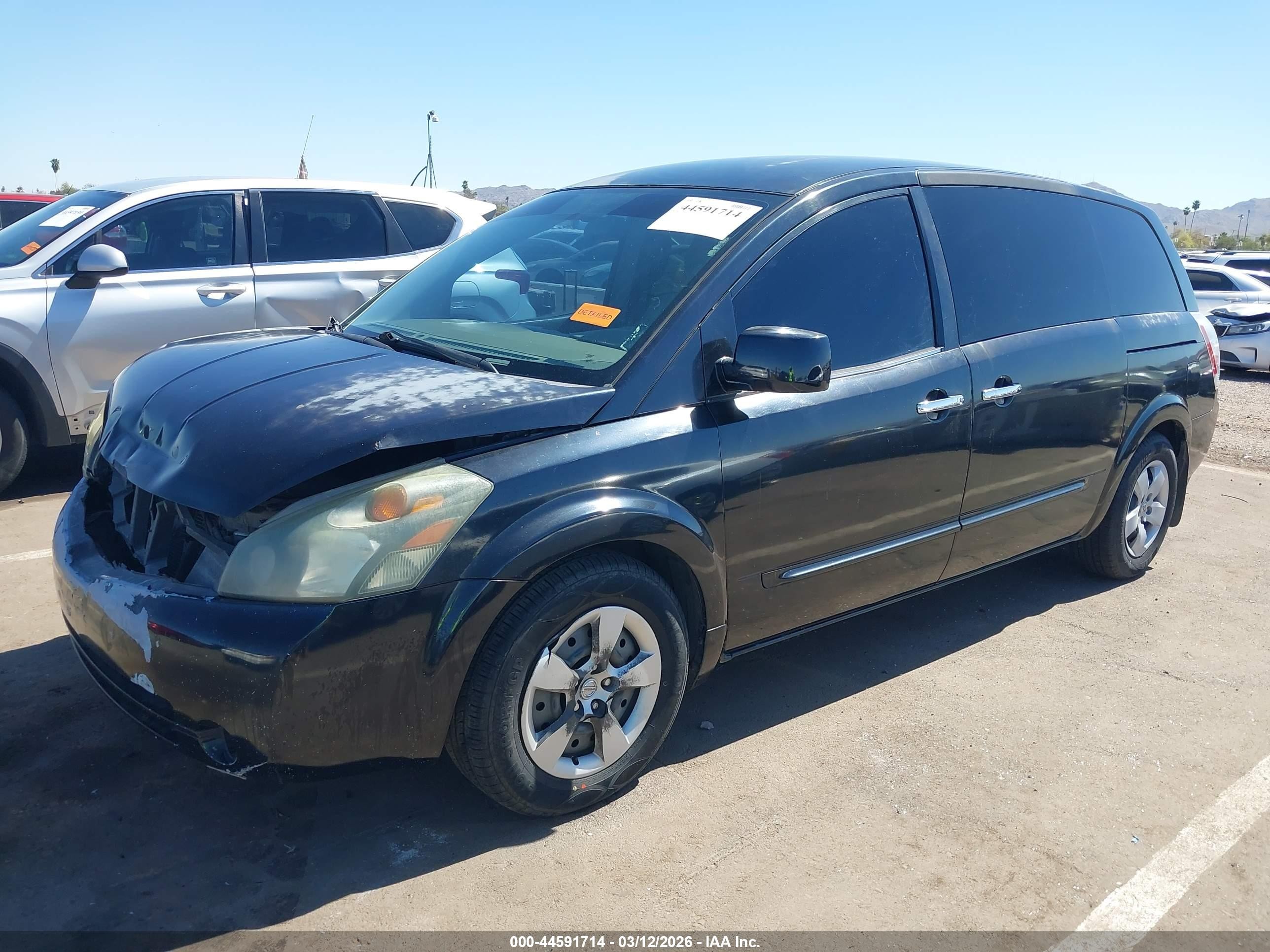 2007 Nissan Quest 3.5 Black vin: 5N1BV28U17N125613