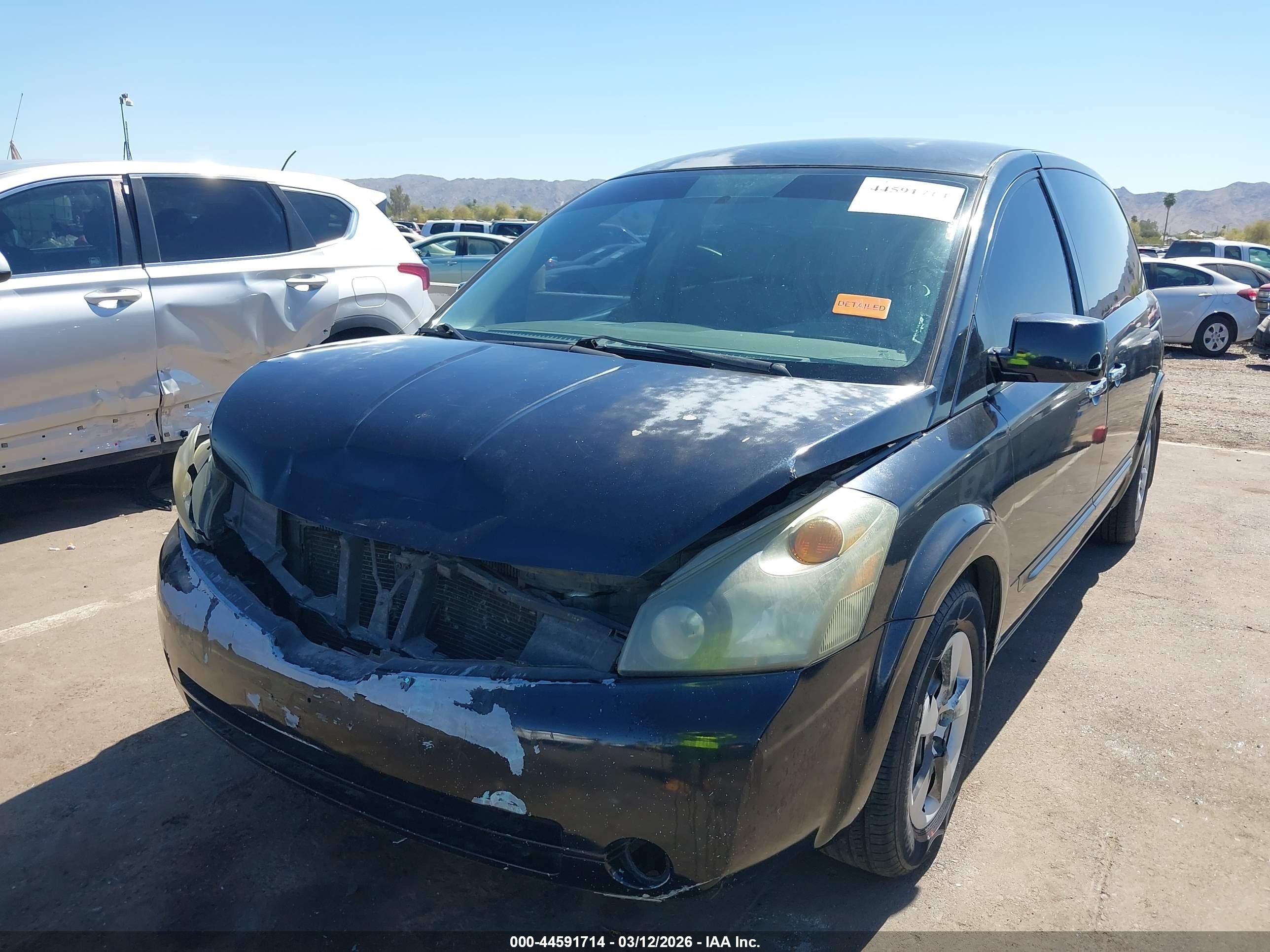 2007 Nissan Quest 3.5 Black vin: 5N1BV28U17N125613