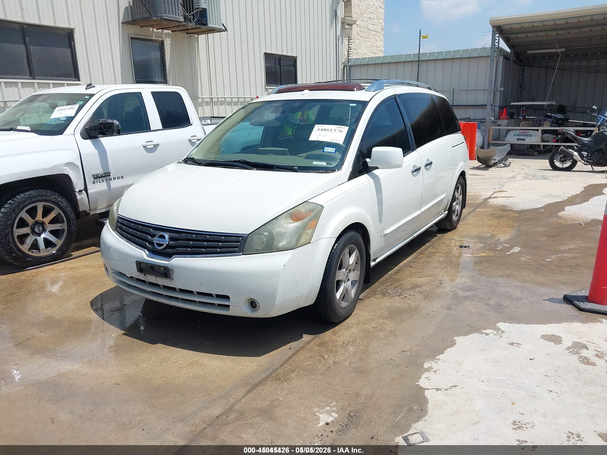 2007 Nissan Quest 3.5 Se Белый vin: 5N1BV28U17N128334