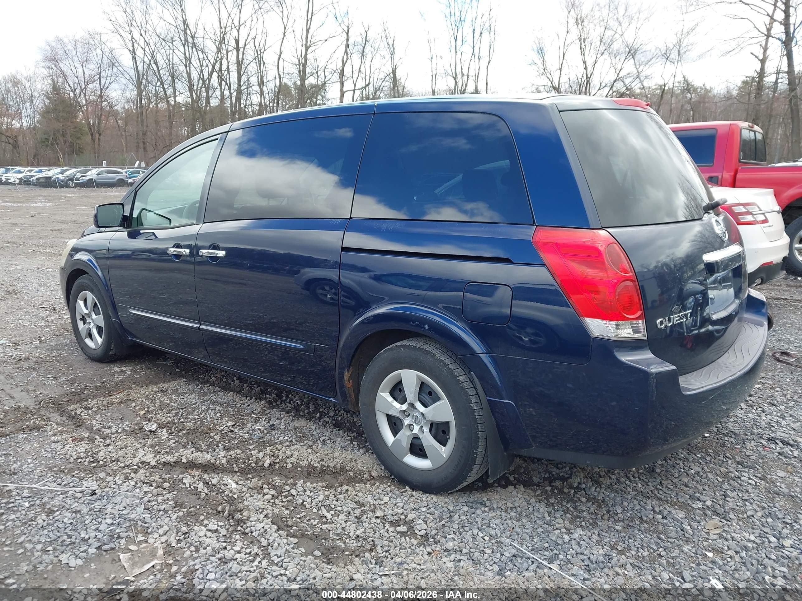2008 Nissan Quest 3.5 Blue vin: 5N1BV28U18N102771