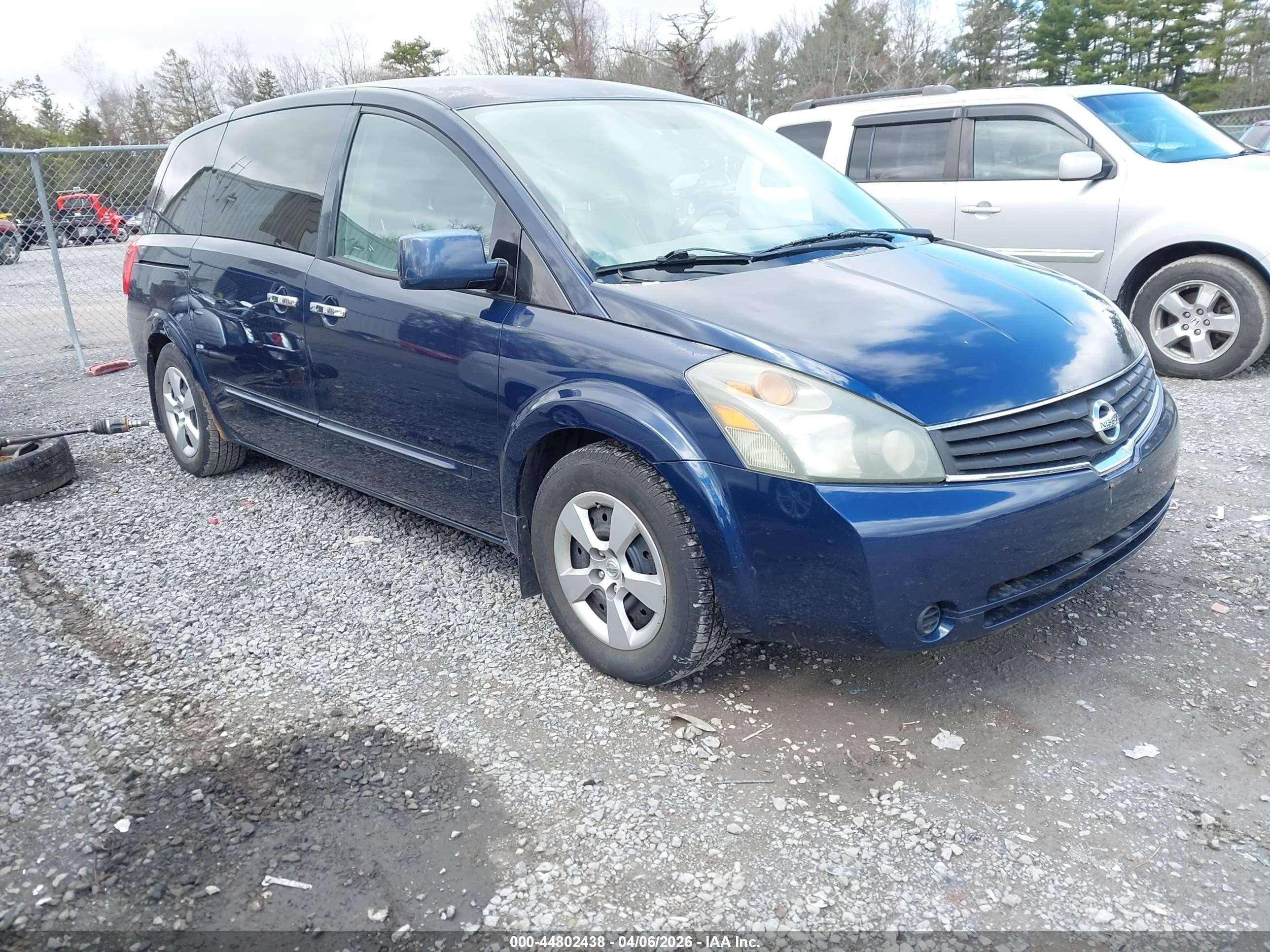 2008 Nissan Quest 3.5 Blue vin: 5N1BV28U18N102771