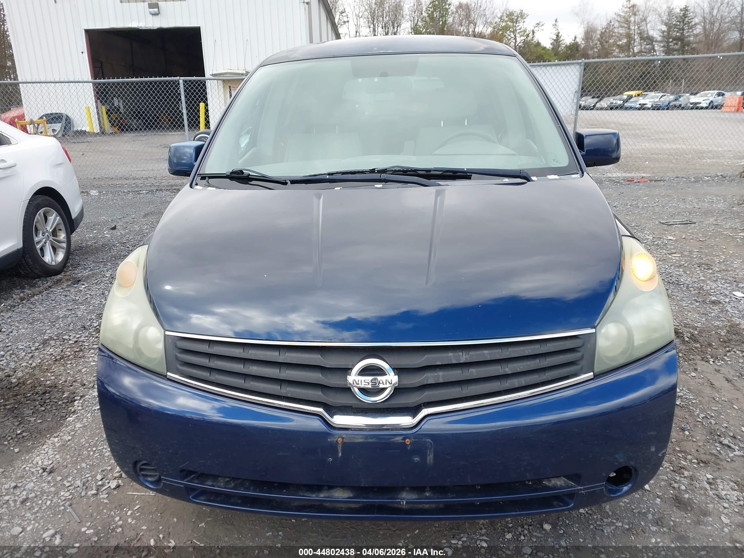 2008 Nissan Quest 3.5 Blue vin: 5N1BV28U18N102771