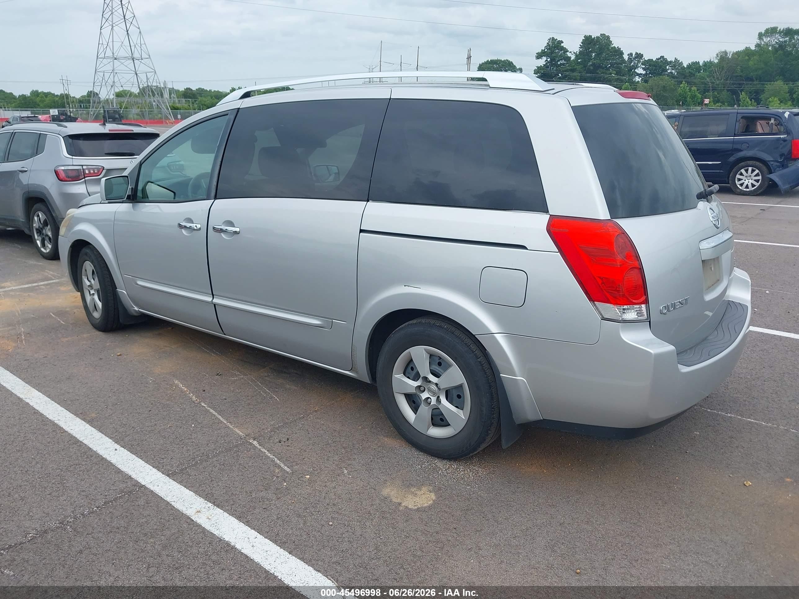 2009 Nissan Quest 3.5 S Silver vin: 5N1BV28U19N105901