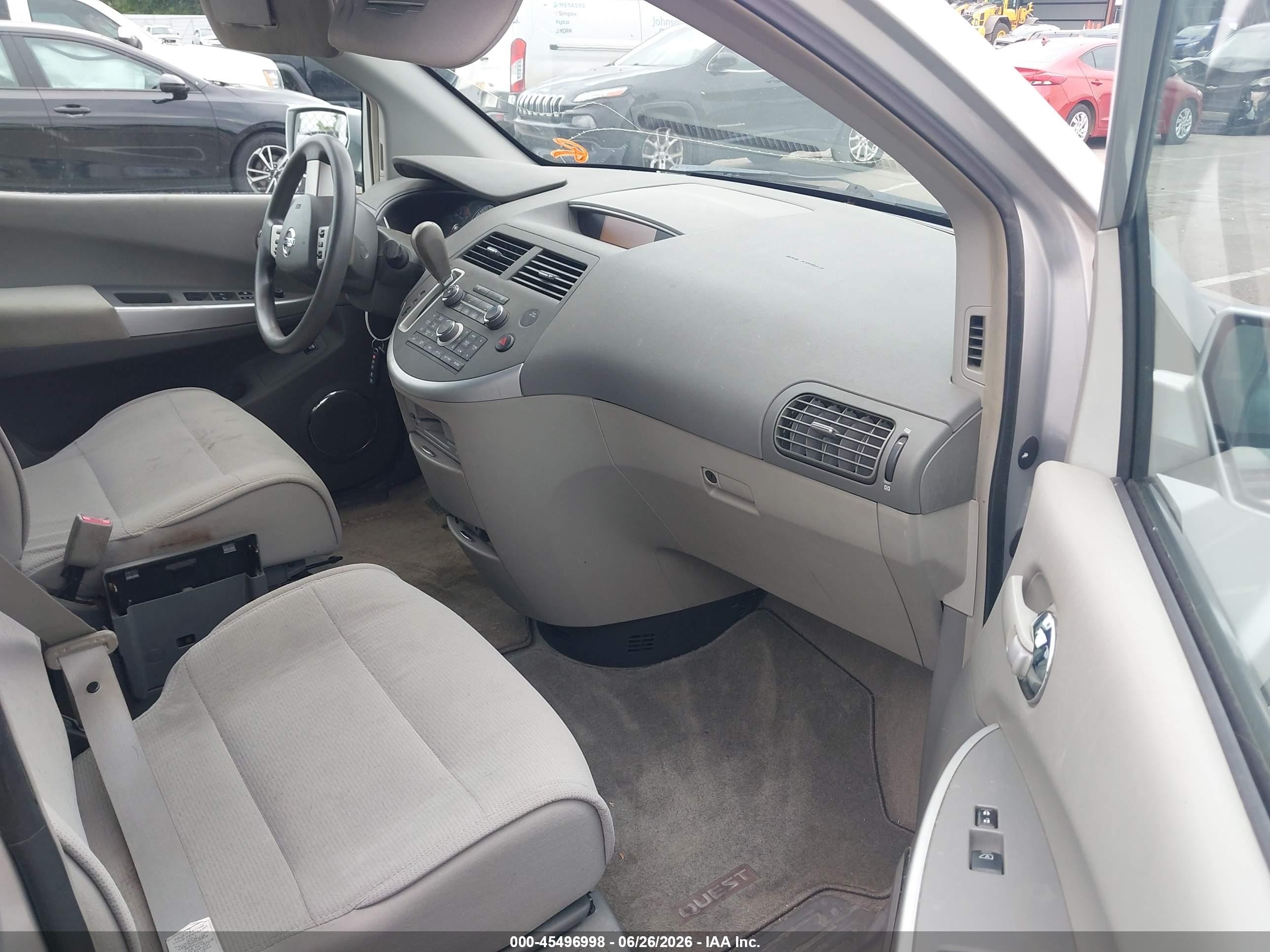 2009 Nissan Quest 3.5 S Silver vin: 5N1BV28U19N105901