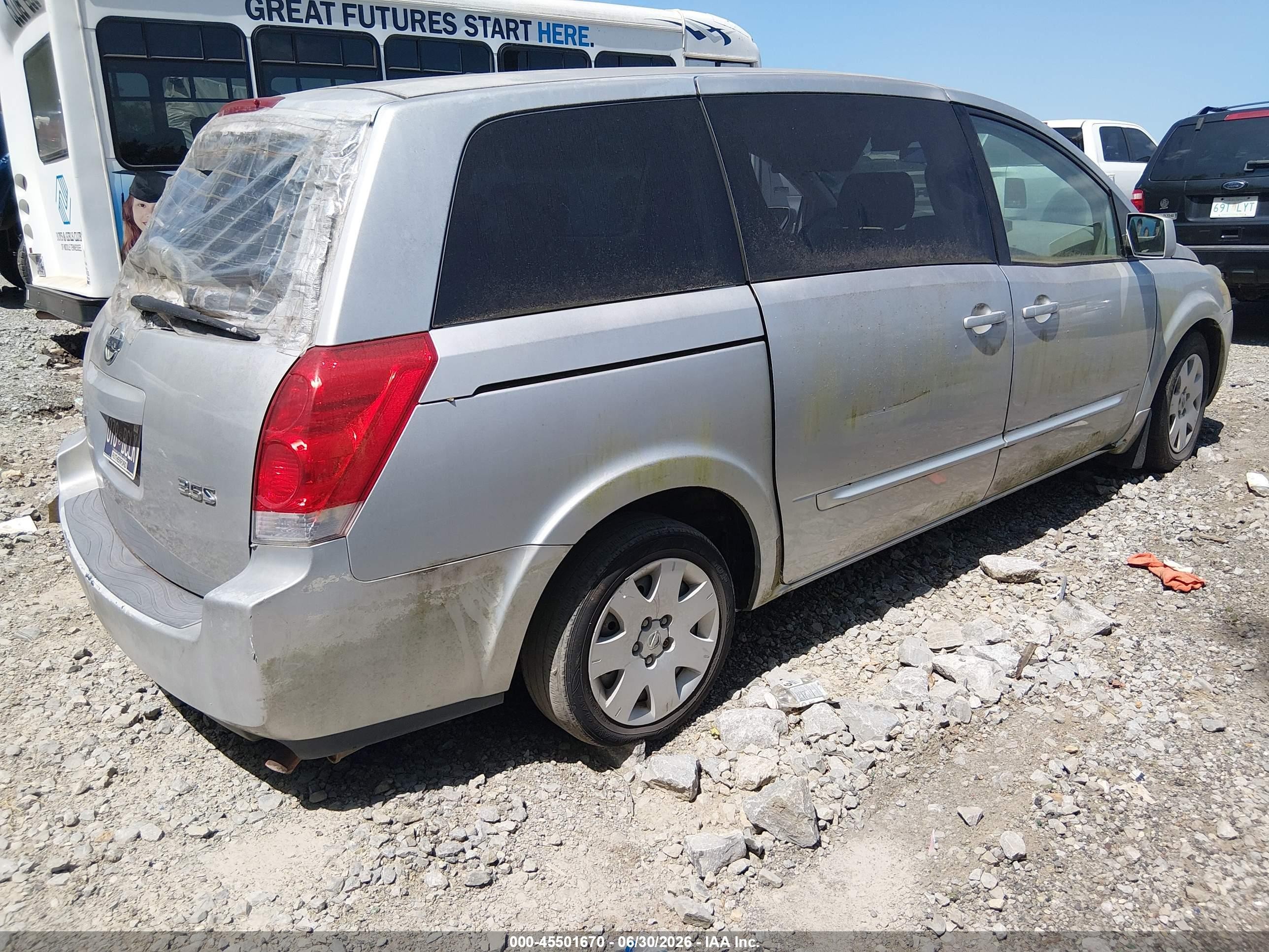 2004 Nissan Quest 3.5 S Gray vin: 5N1BV28U24N330420