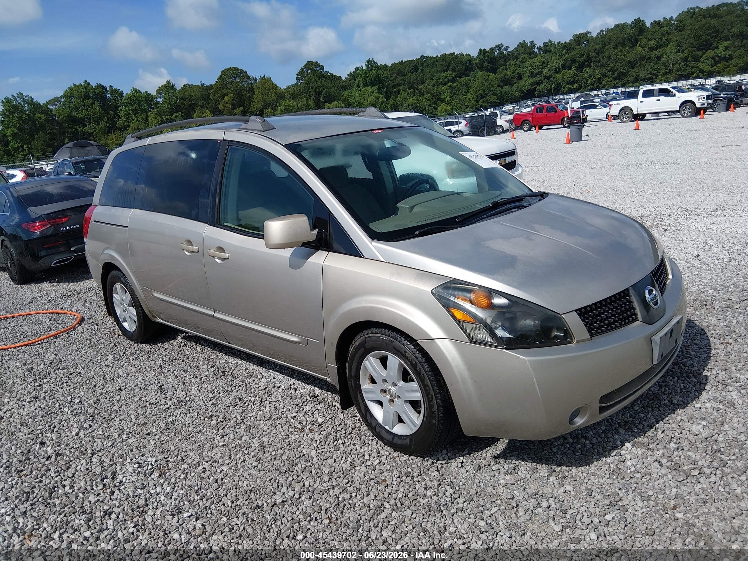 2004 Nissan Quest 3.5 Sl Silver vin: 5N1BV28U24N330630