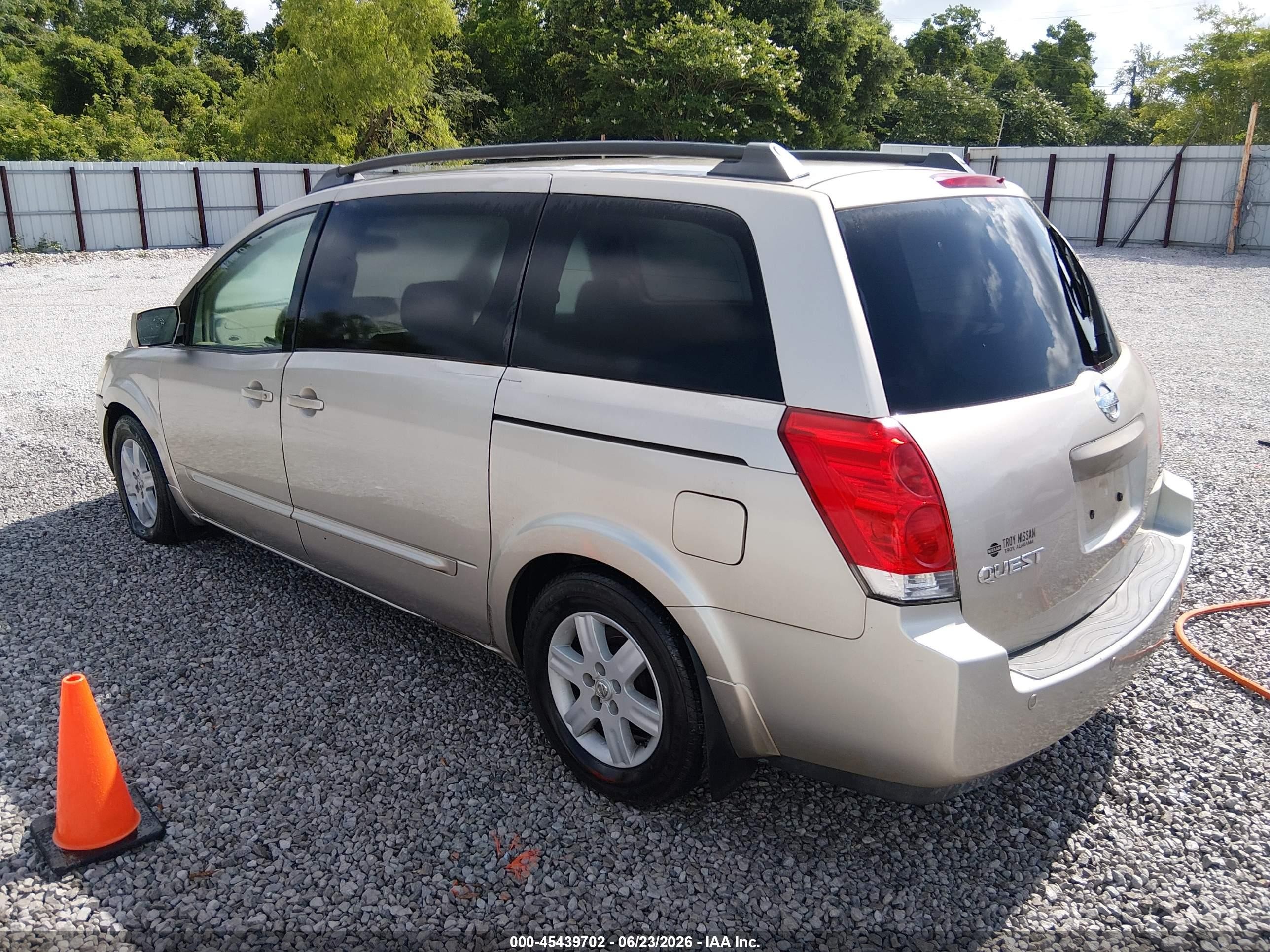 2004 Nissan Quest 3.5 Sl Silver vin: 5N1BV28U24N330630