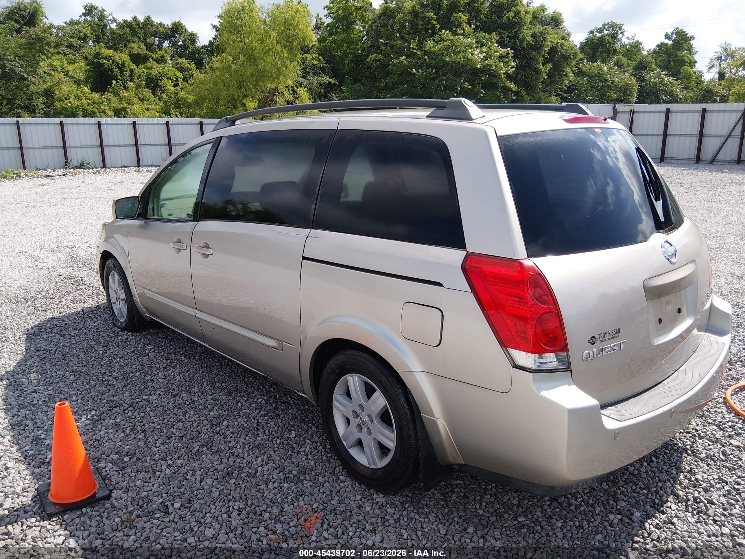 2004 Nissan Quest 3.5 Sl Silver vin: 5N1BV28U24N330630