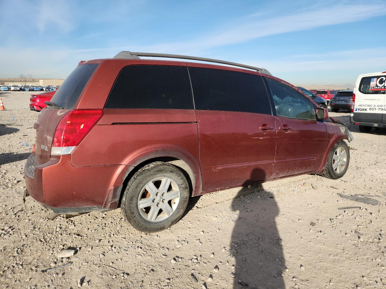 2004 Nissan Quest S Burgundy vin: 5N1BV28U24N337903