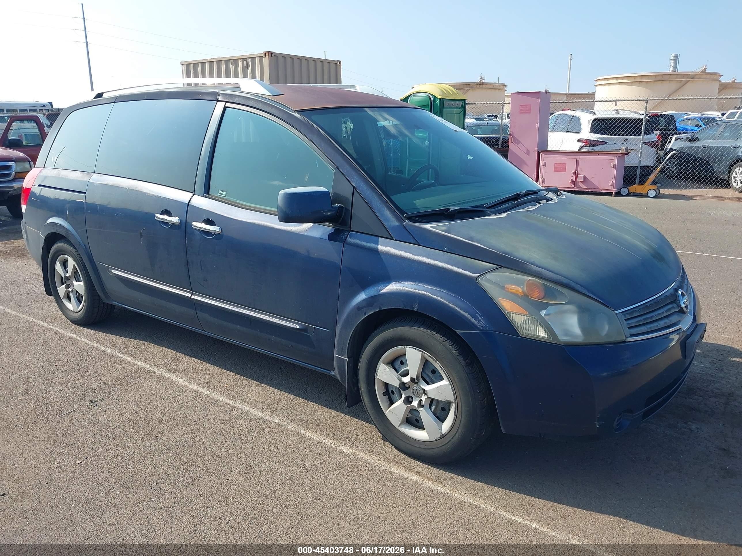2009 Nissan Quest 3.5 S Blue vin: 5N1BV28U29N107947