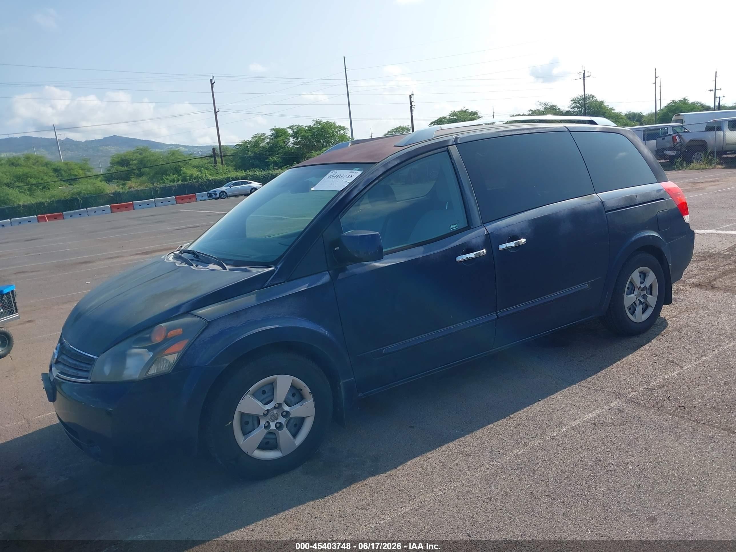 2009 Nissan Quest 3.5 S Blue vin: 5N1BV28U29N107947