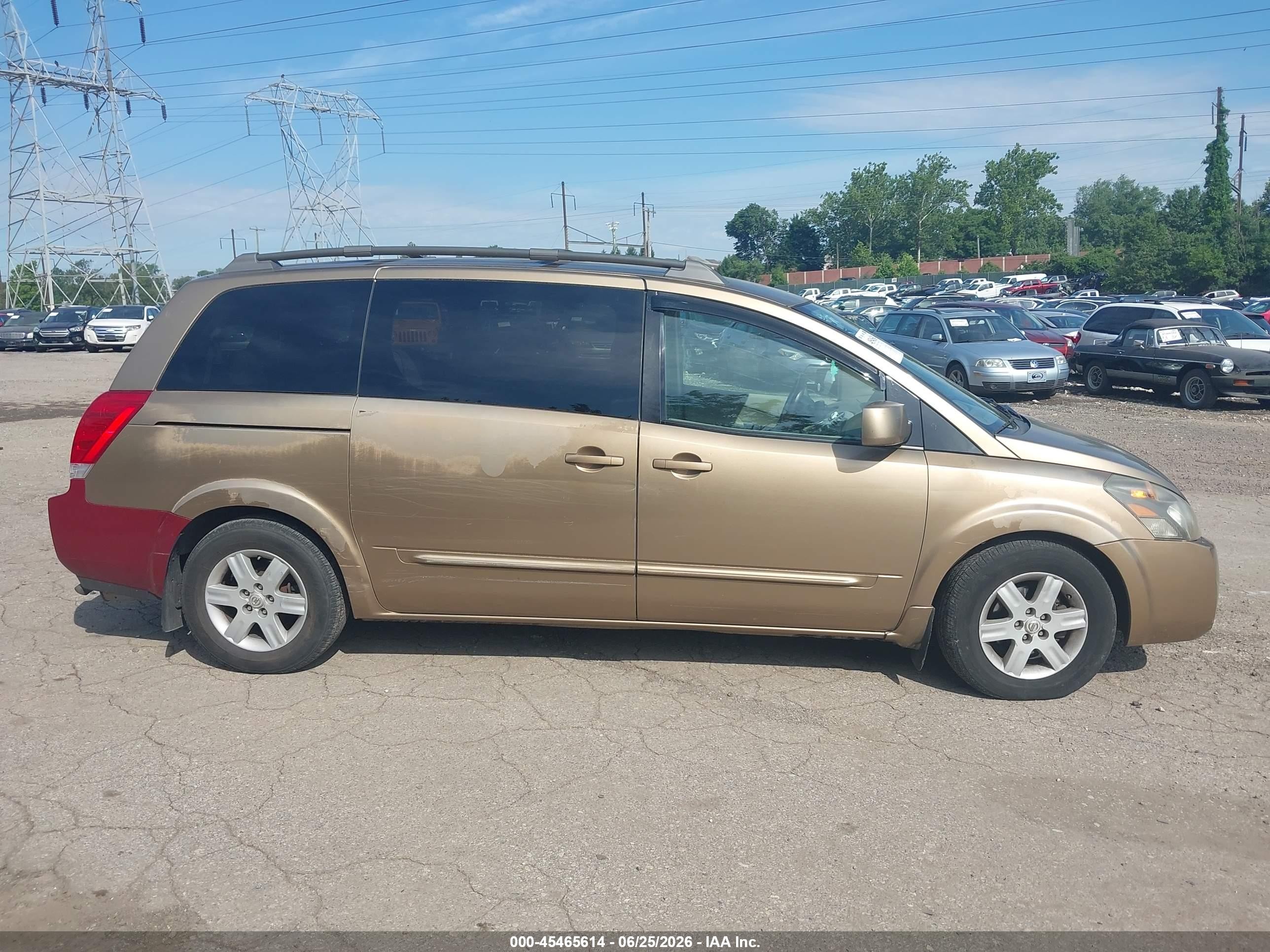 2004 Nissan Quest S/se/sl Gold vin: 5N1BV28U34N310290