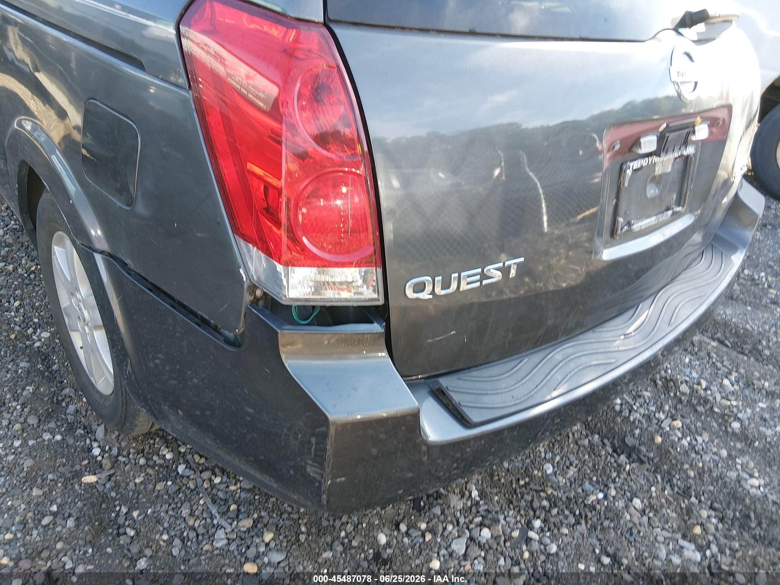 2004 Nissan Quest 3.5 Sl Gray vin: 5N1BV28U34N366178