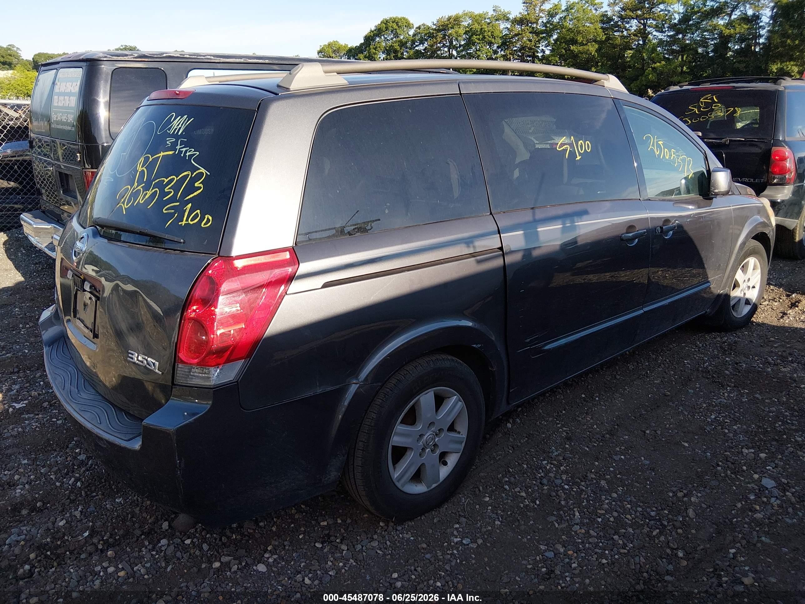 2004 Nissan Quest 3.5 Sl Gray vin: 5N1BV28U34N366178