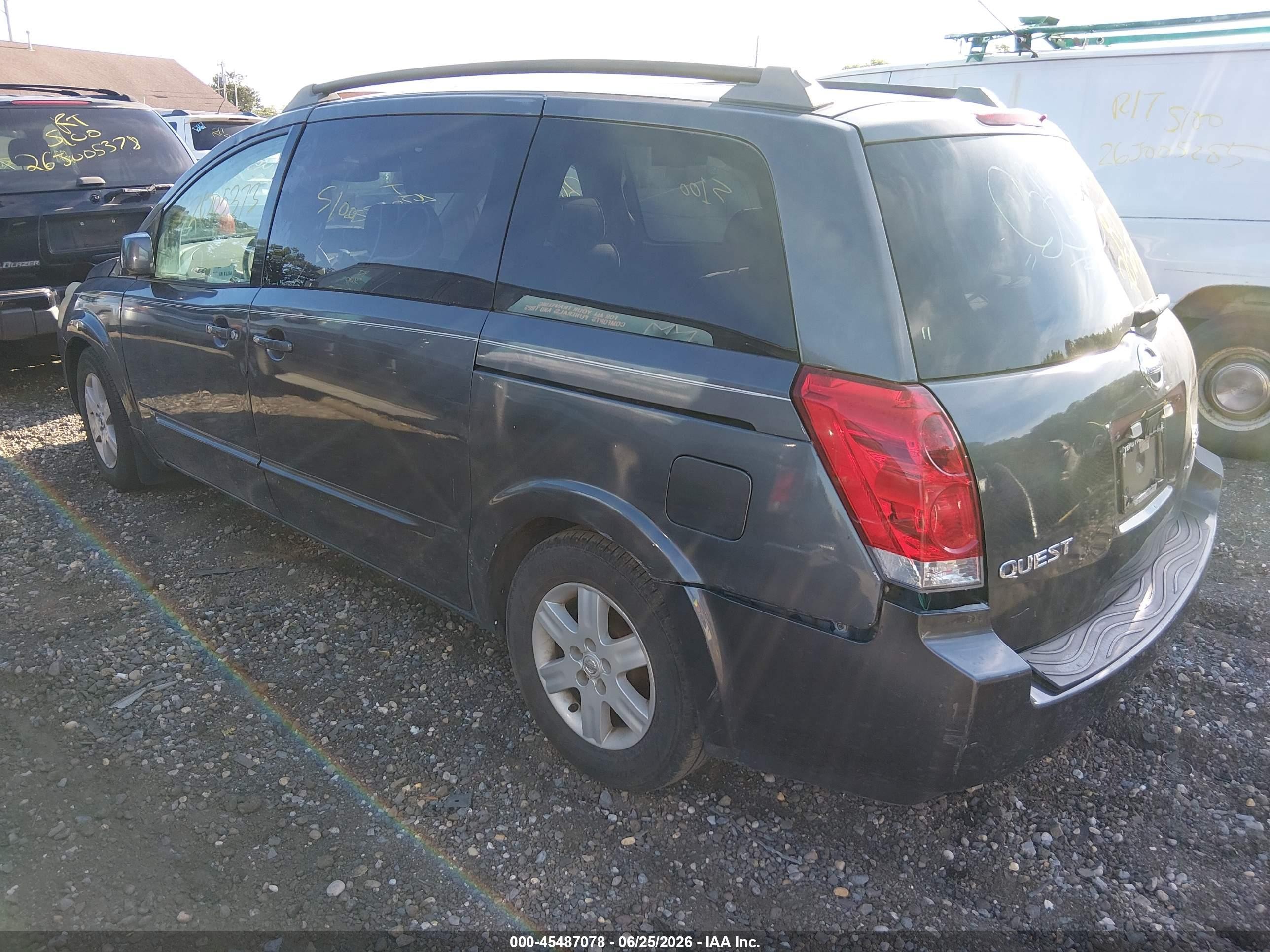 2004 Nissan Quest 3.5 Sl Gray vin: 5N1BV28U34N366178