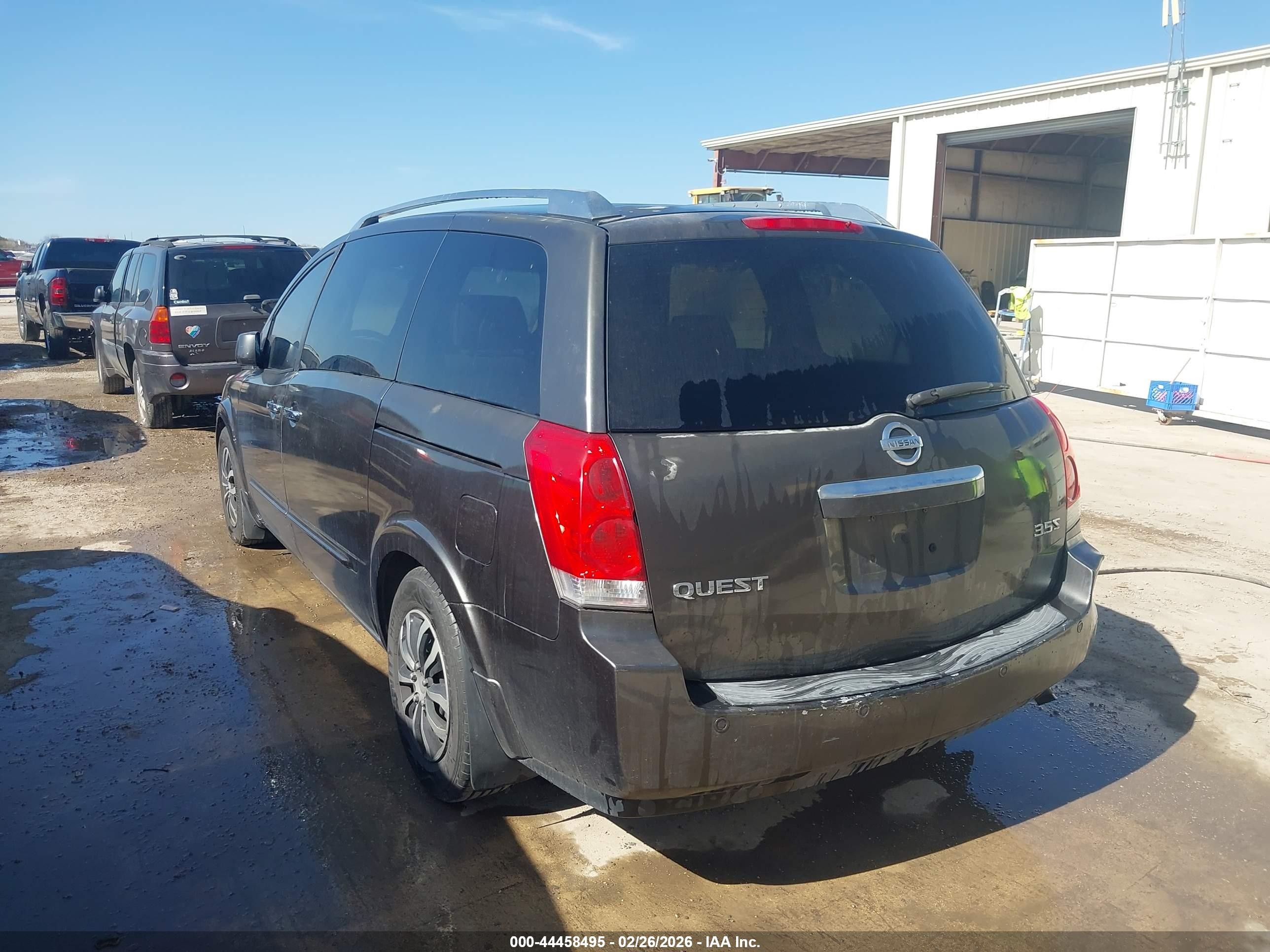 2007 Nissan Quest 3.5 S Gray vin: 5N1BV28U37N113852