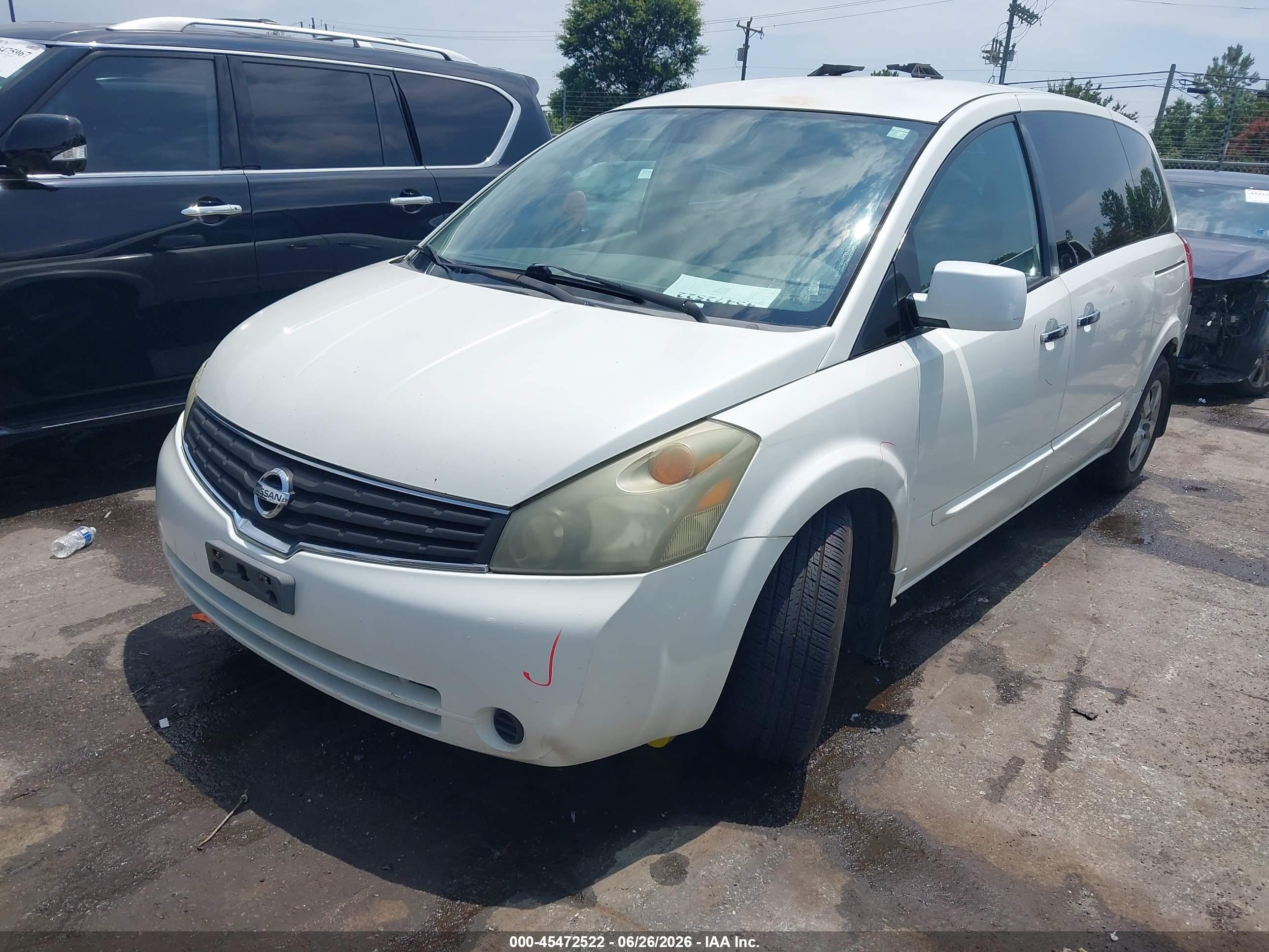 2007 Nissan Quest 3.5 Белый vin: 5N1BV28U37N137987