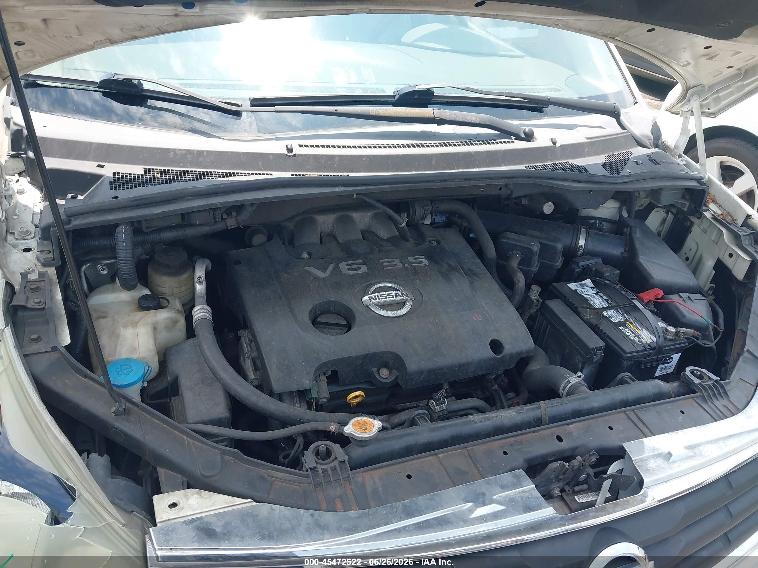 2007 Nissan Quest 3.5 Белый vin: 5N1BV28U37N137987