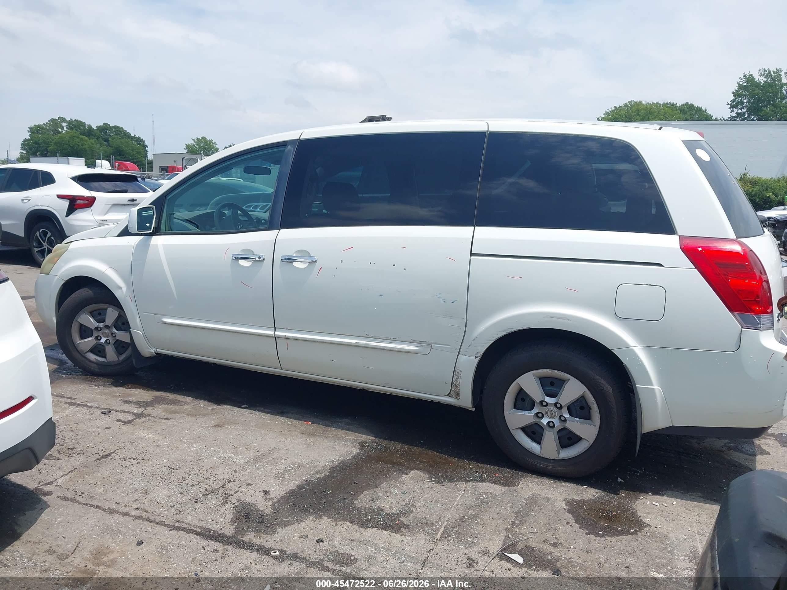2007 Nissan Quest 3.5 Белый vin: 5N1BV28U37N137987