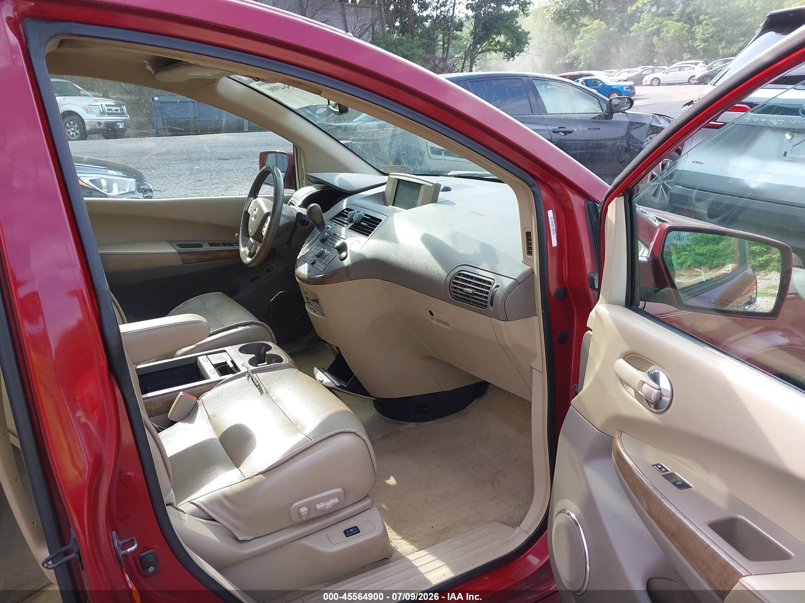 2008 Nissan Quest 3.5 Se Red vin: 5N1BV28U38N116641
