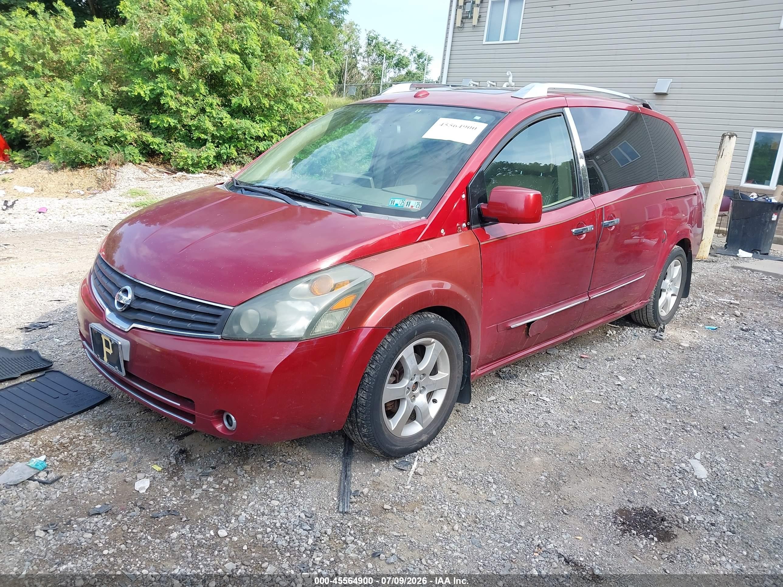 2008 Nissan Quest 3.5 Se Red vin: 5N1BV28U38N116641