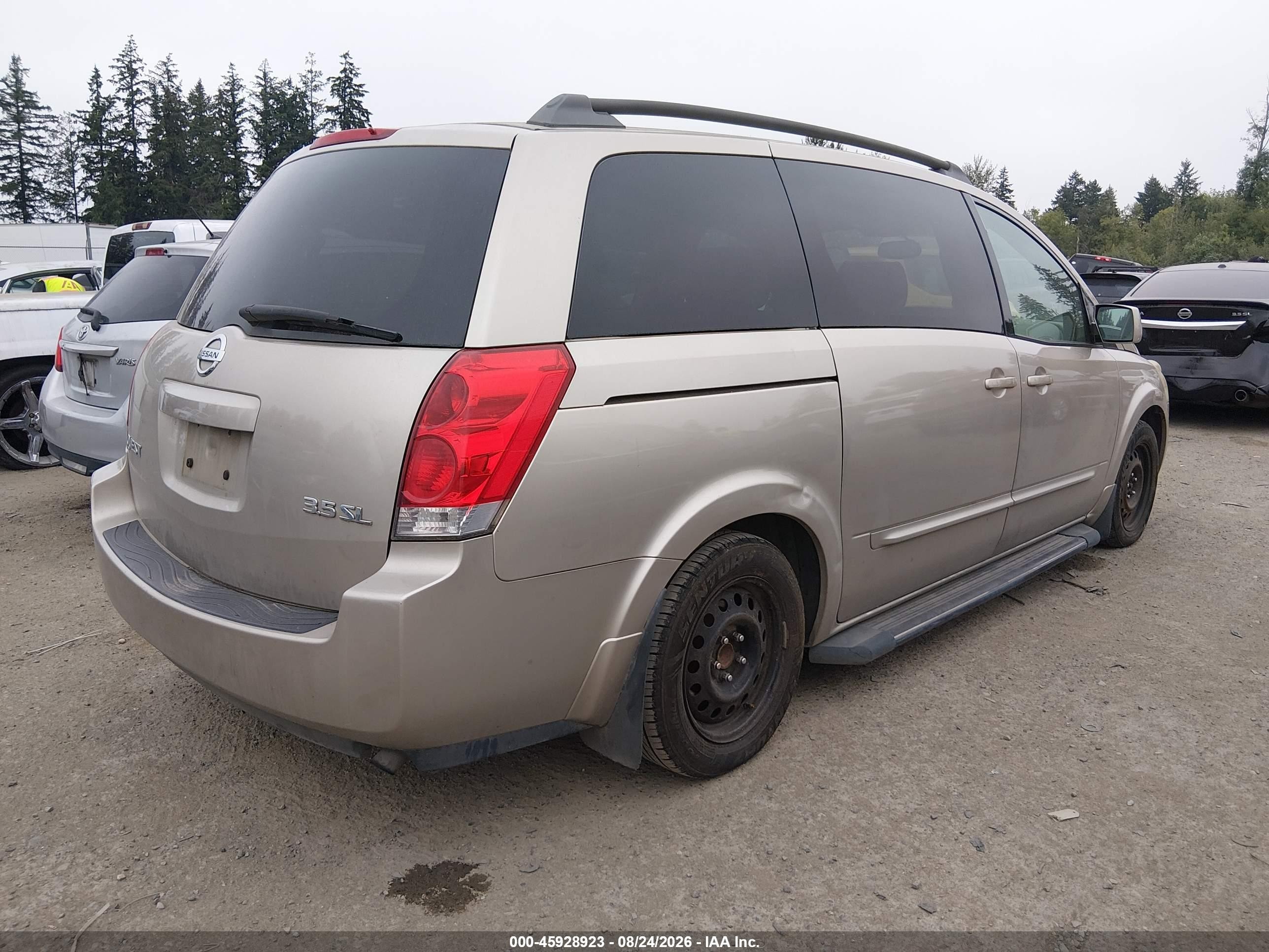 2004 Nissan Quest 3.5 Sl Gold vin: 5N1BV28U44N309259